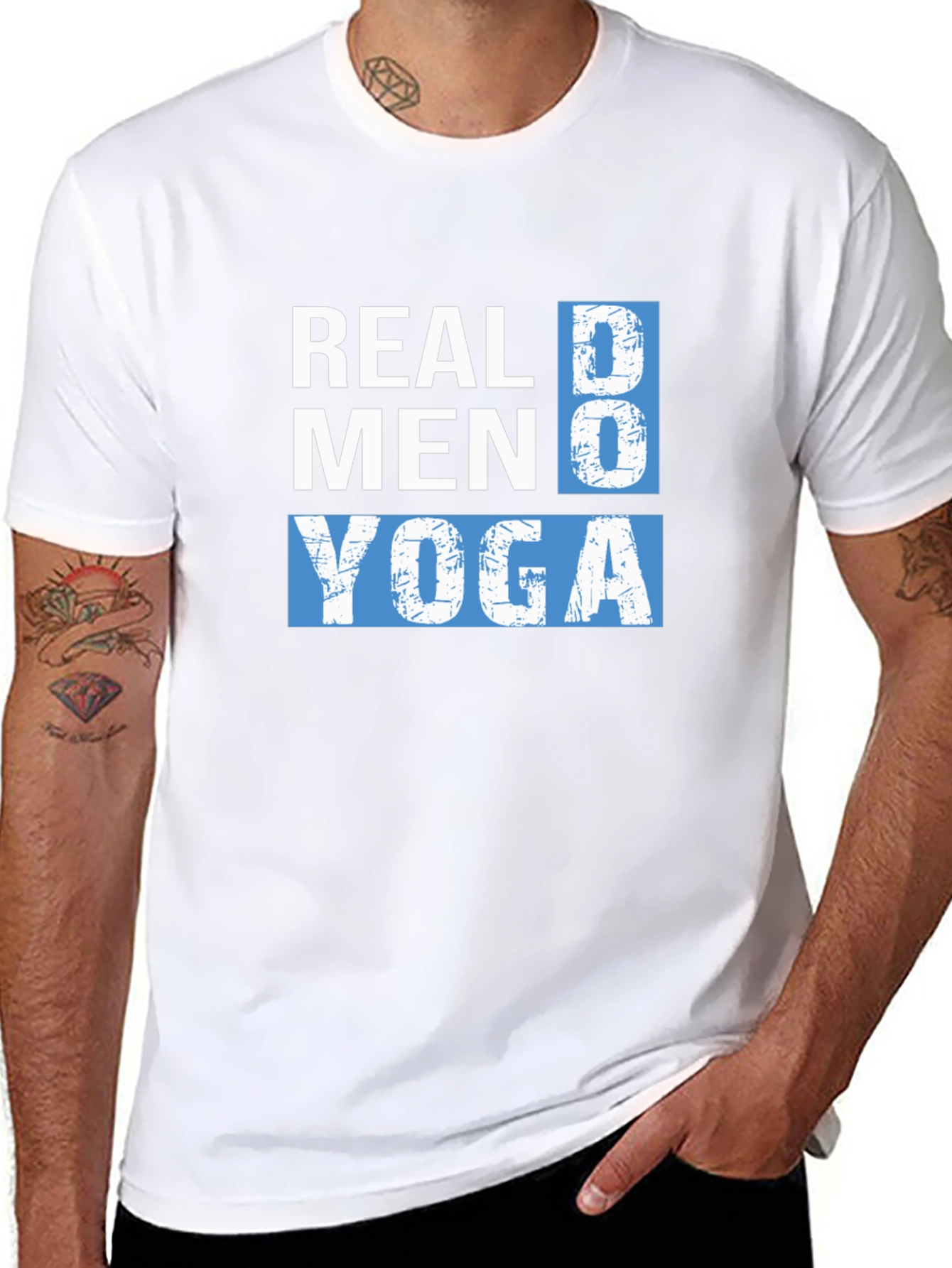 Real Men Do Yoga Graphic Tee