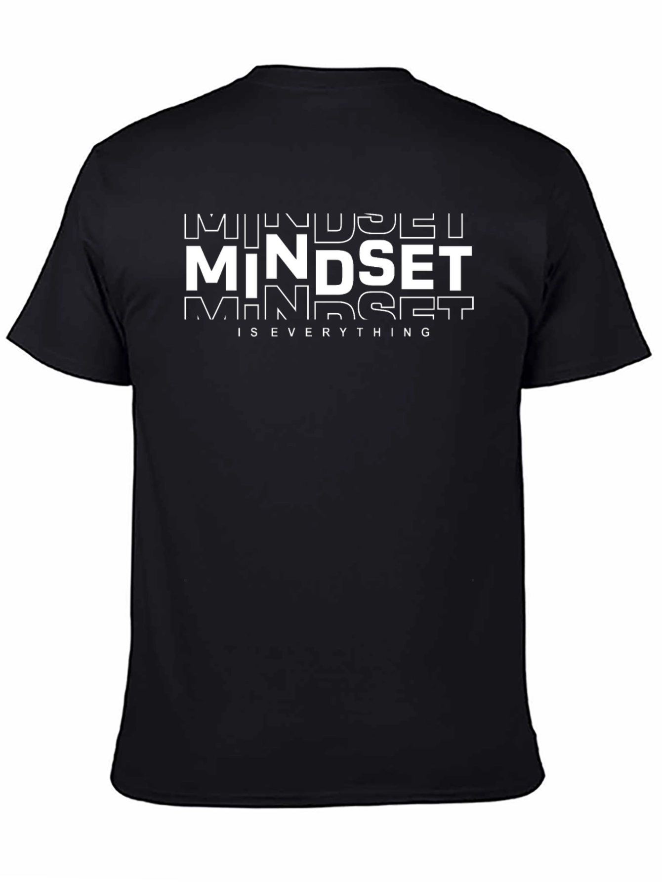 Mindset is Everything Black Graphic T-Shirt