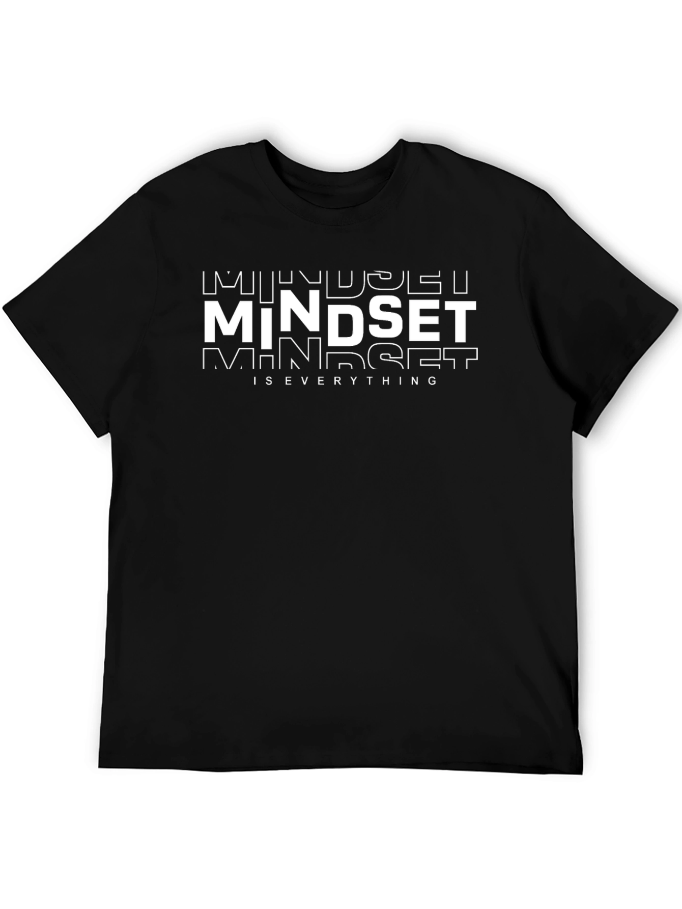 Mindset is Everything Black Graphic T-Shirt