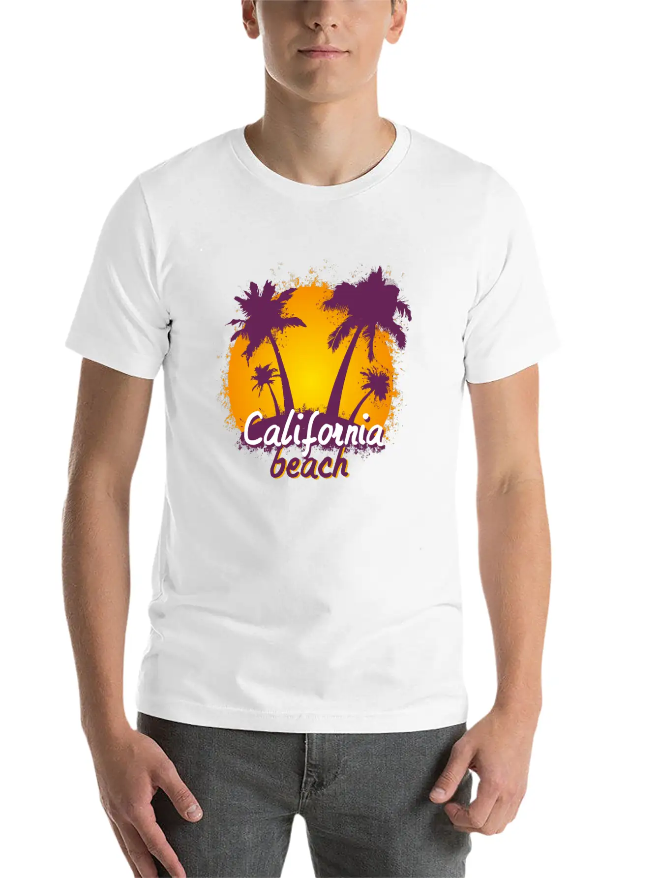 California Sunset Unisex Casual T-Shirt – Clean Design For Daily Comfort