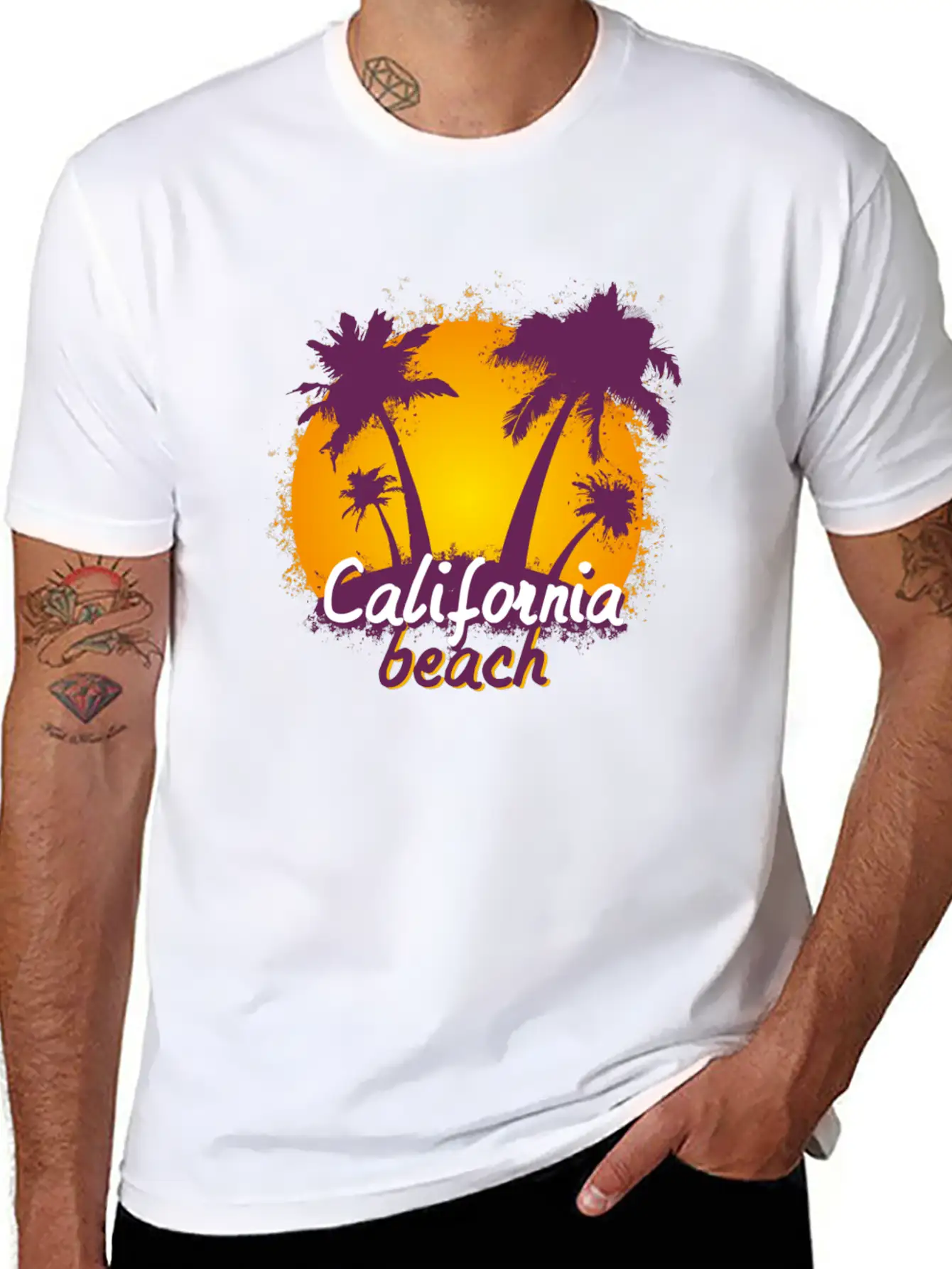 California Sunset Unisex Casual T-Shirt – Clean Design For Daily Comfort
