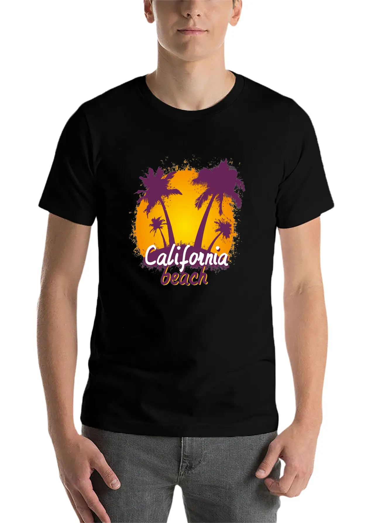 California Sunset Unisex Casual T-Shirt – Clean Design For Daily Comfort