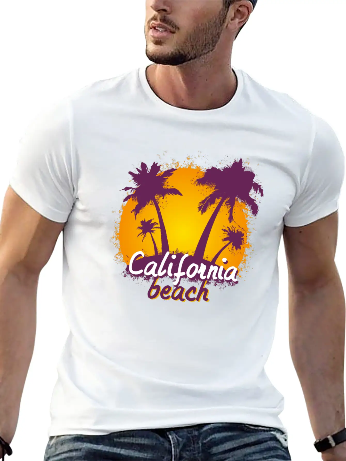California Sunset Unisex Casual T-Shirt – Clean Design For Daily Comfort
