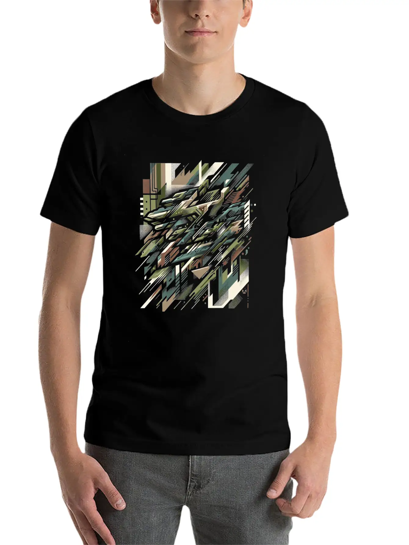 Camouflage Burst Unisex Casual T-Shirt – Clean Design For Daily Comfort