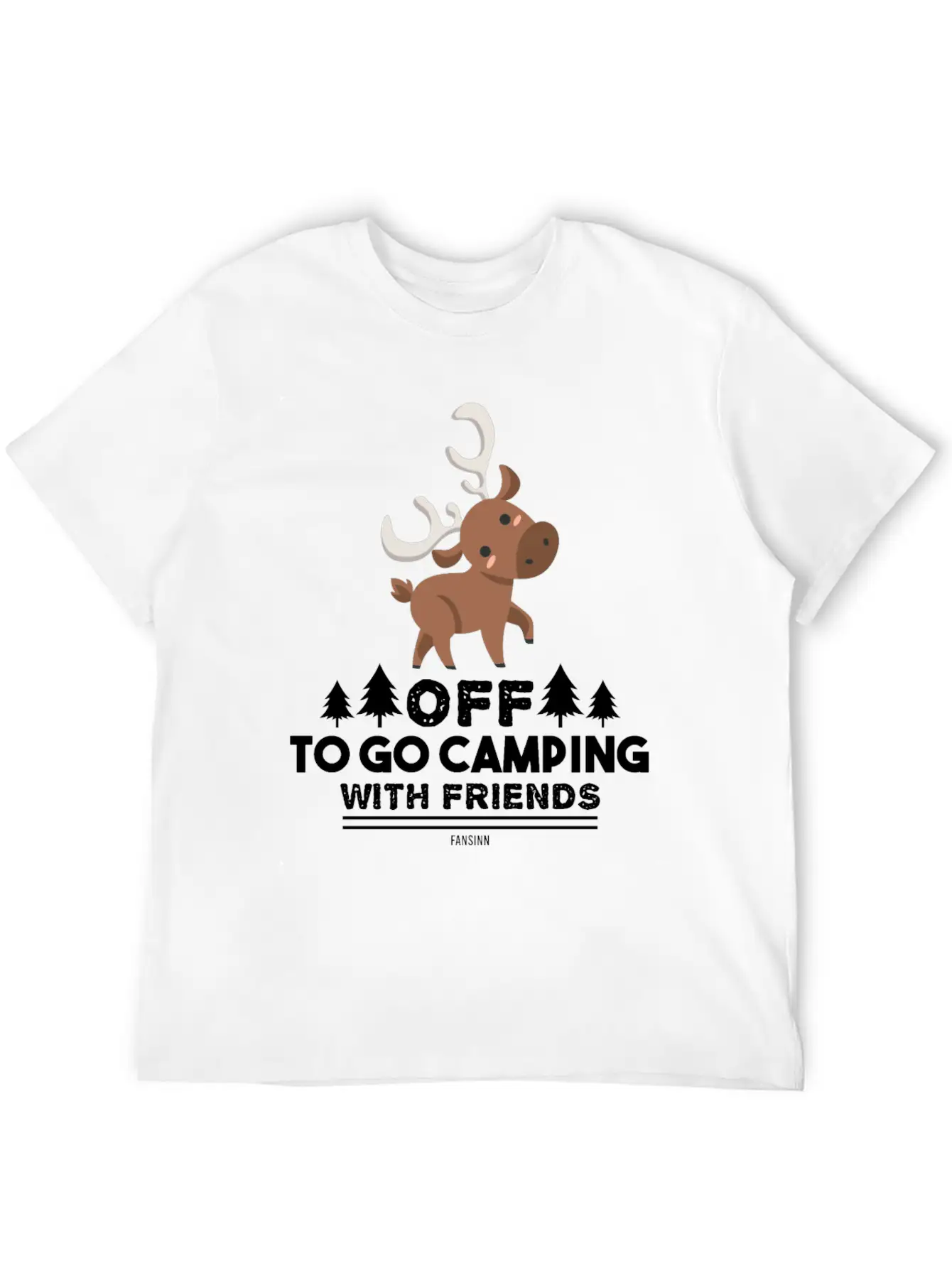 Camping In The Forest Unisex Casual T-Shirt – Clean Design For Daily Comfort