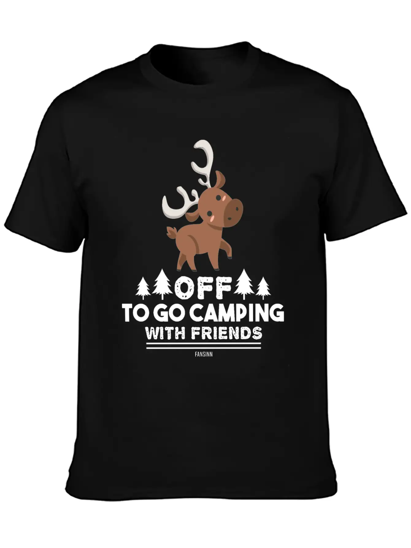 Camping In The Forest Unisex Casual T-Shirt – Clean Design For Daily Comfort