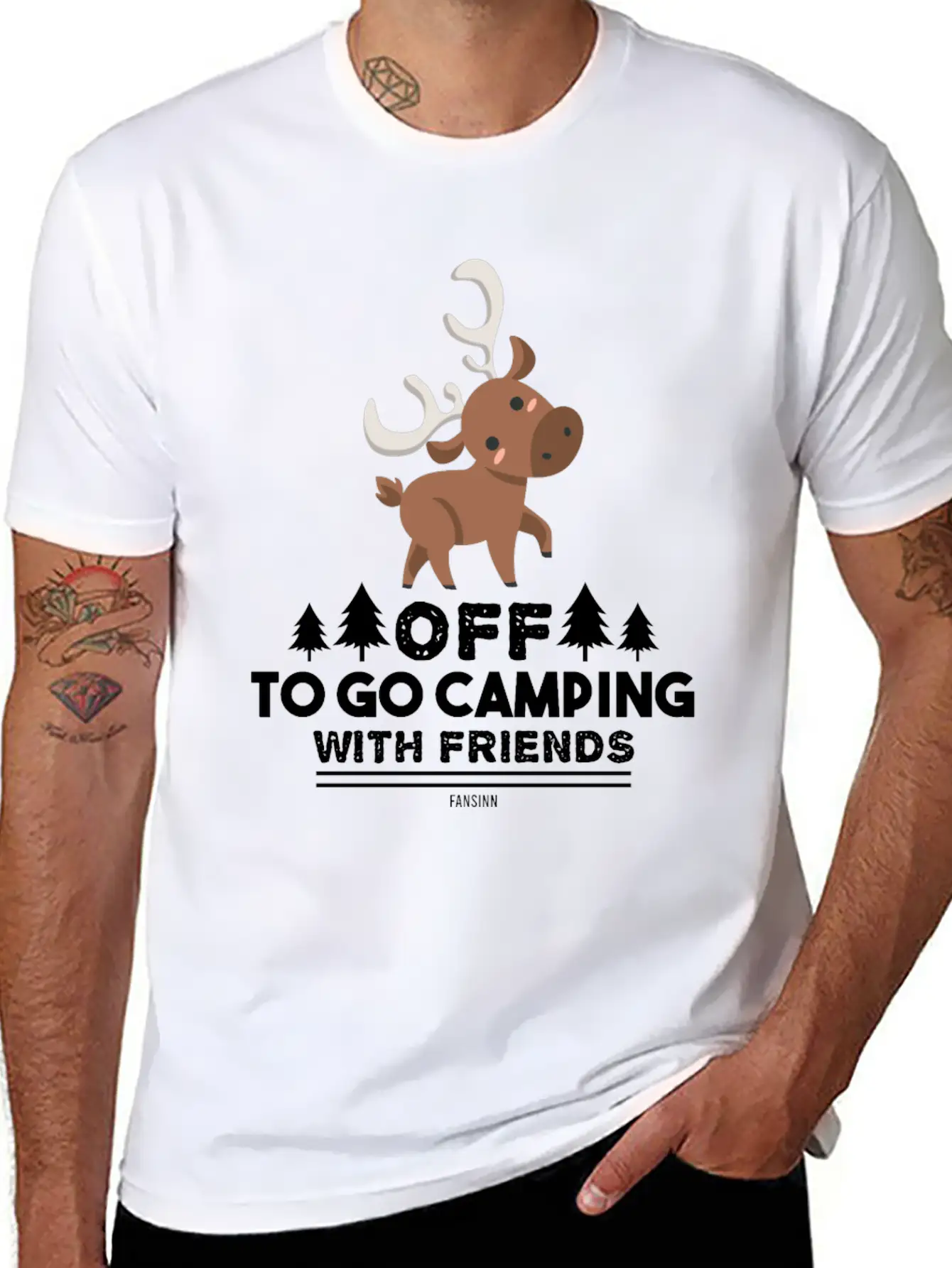 Camping In The Forest Unisex Casual T-Shirt – Clean Design For Daily Comfort