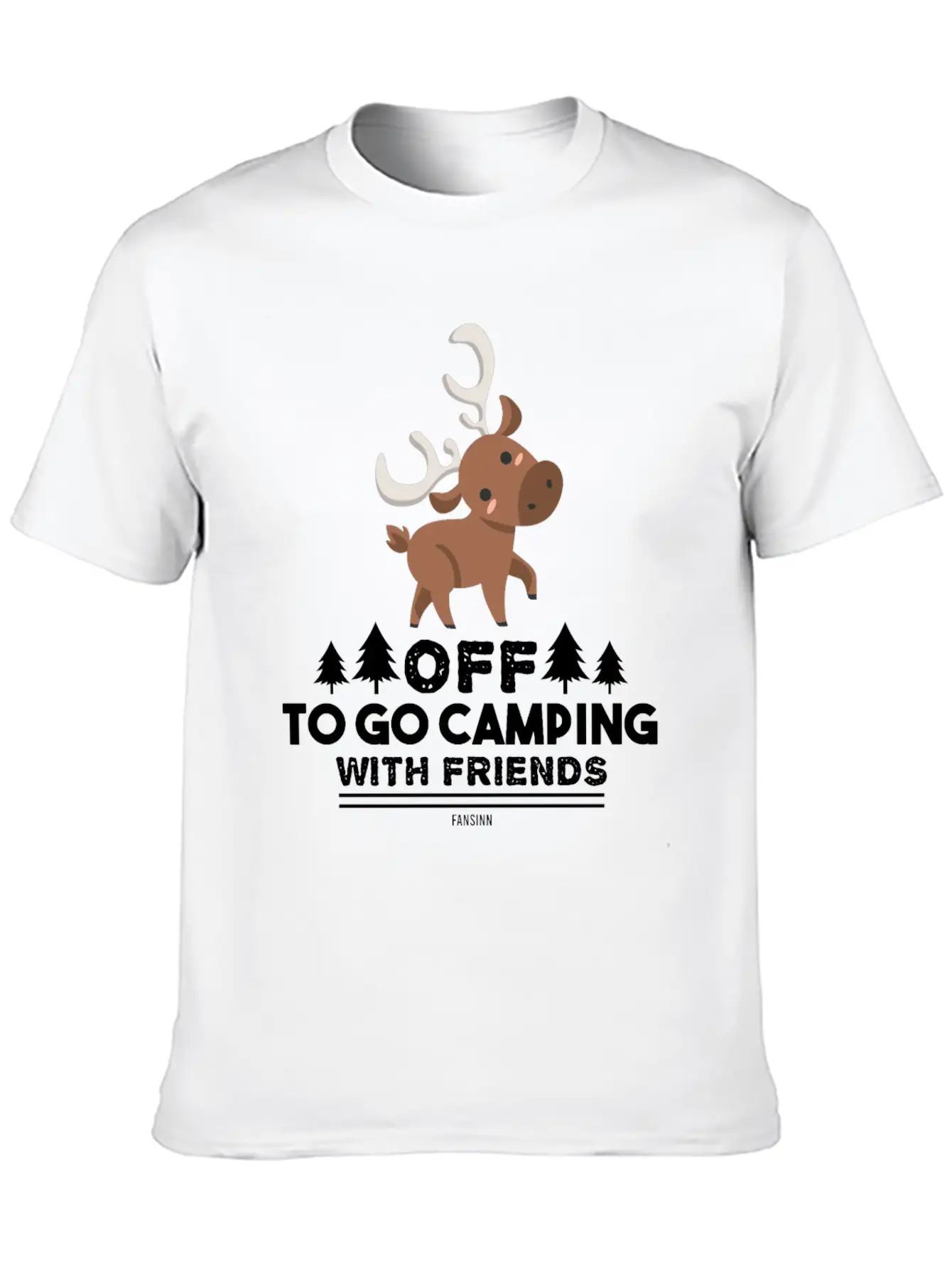 Camping In The Forest Unisex Casual T-Shirt – Clean Design For Daily Comfort