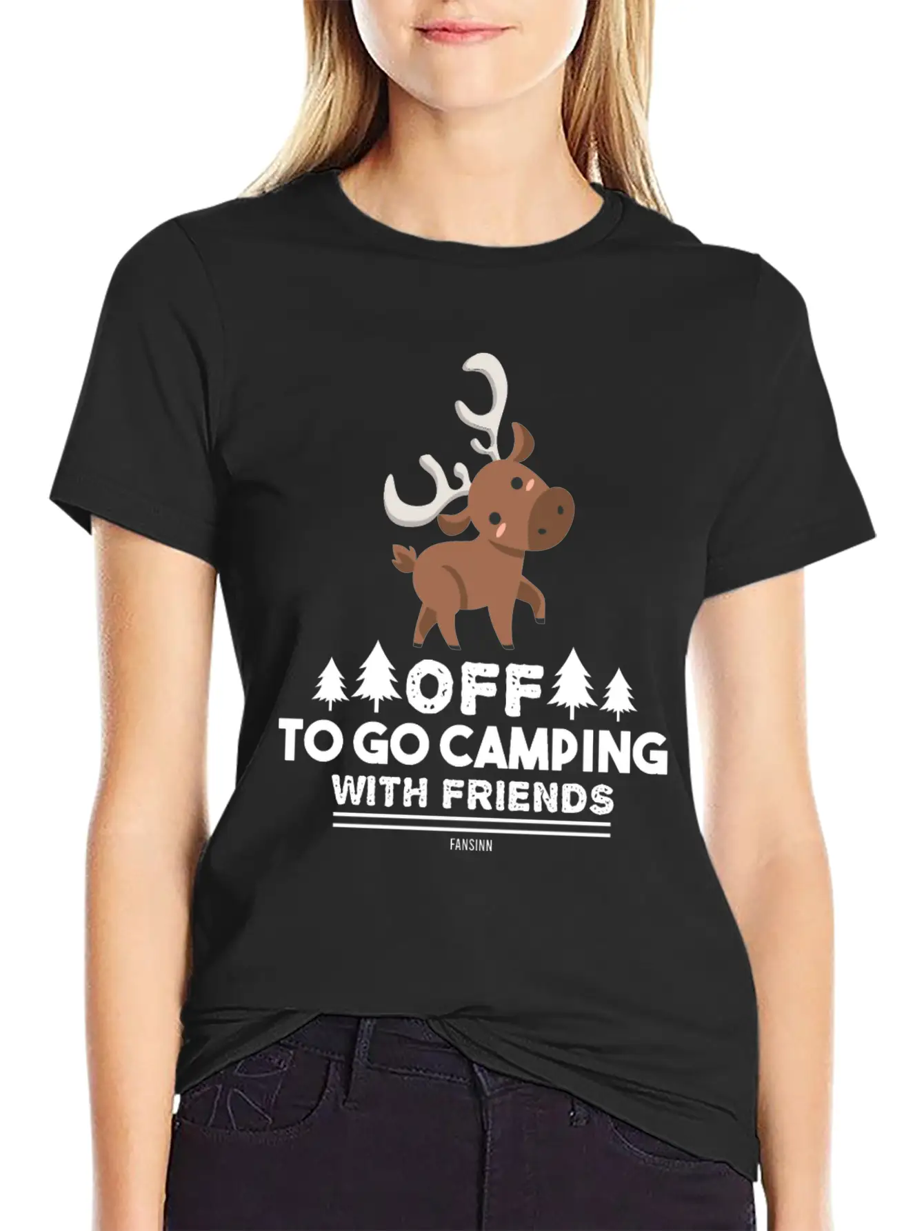 Camping In The Forest Unisex Casual T-Shirt – Clean Design For Daily Comfort