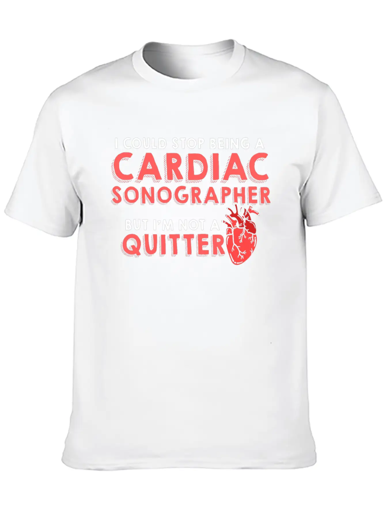 Cardiac Sonographer Echo Tech Quitter RDCS Graphic Unisex Casual T-Shirt – Clean Design For Daily Comfort