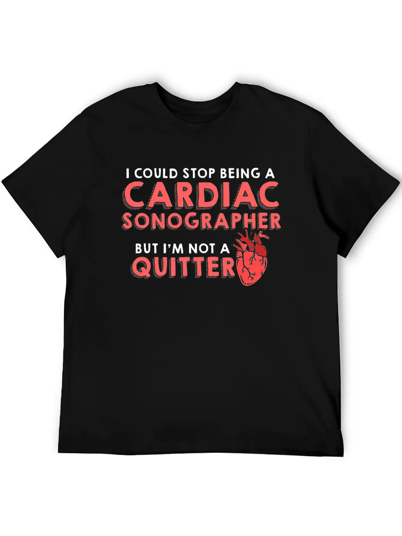 Cardiac Sonographer Echo Tech Quitter RDCS Graphic Unisex Casual T-Shirt – Clean Design For Daily Comfort