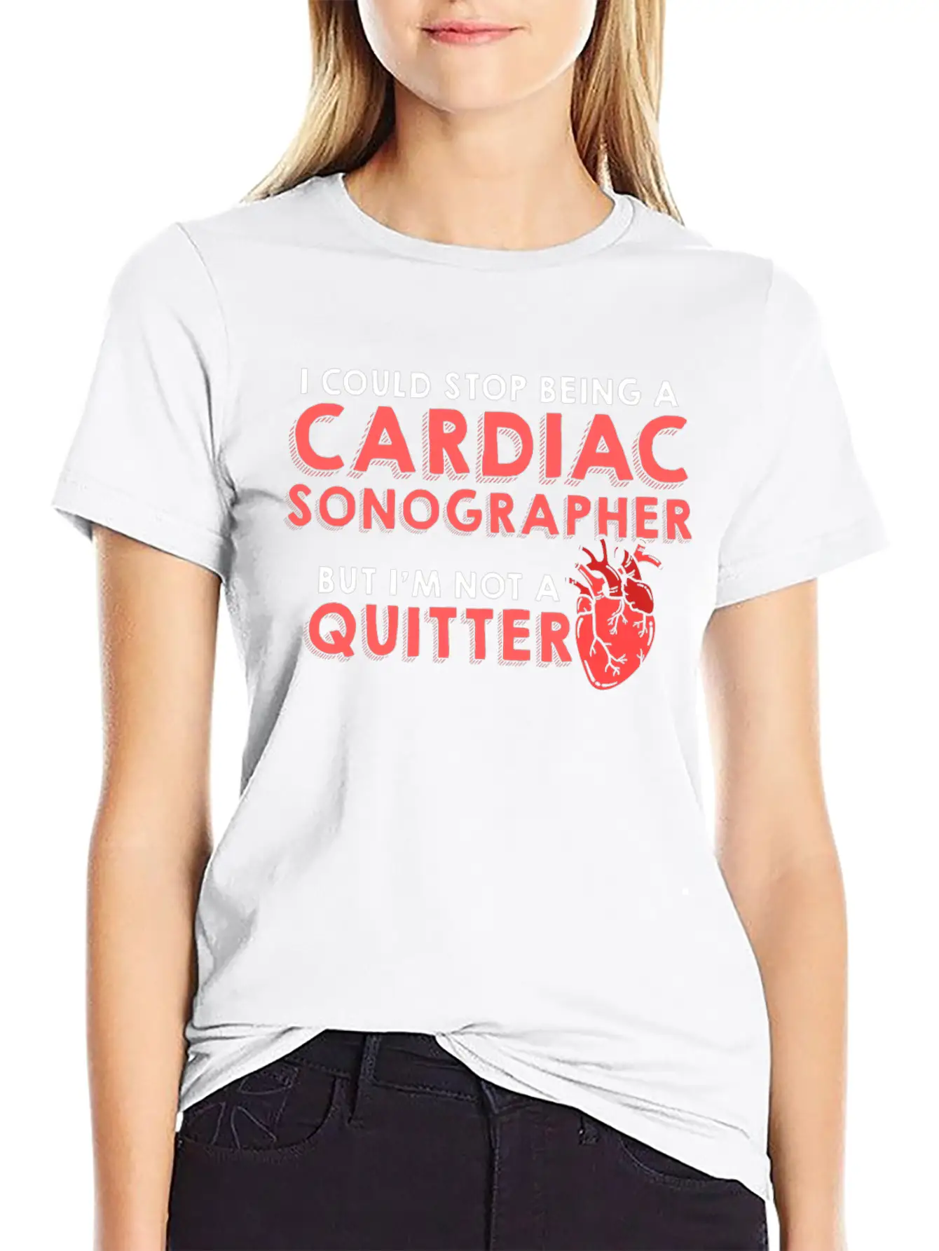 Cardiac Sonographer Echo Tech Quitter RDCS Graphic Unisex Casual T-Shirt – Clean Design For Daily Comfort