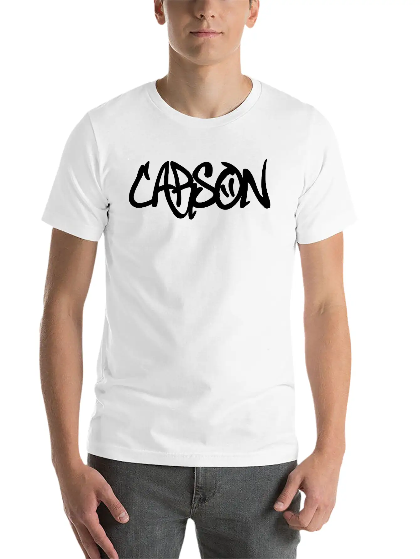 Carson Graffiti Unisex Casual T-Shirt – Clean Design For Daily Comfort