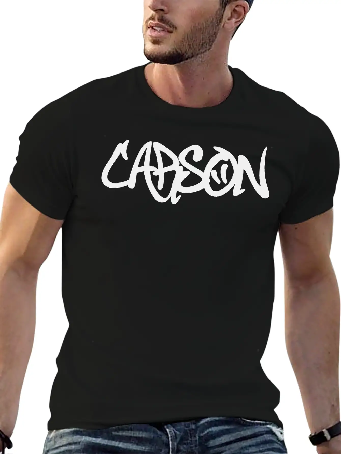 Carson Graffiti Unisex Casual T-Shirt – Clean Design For Daily Comfort