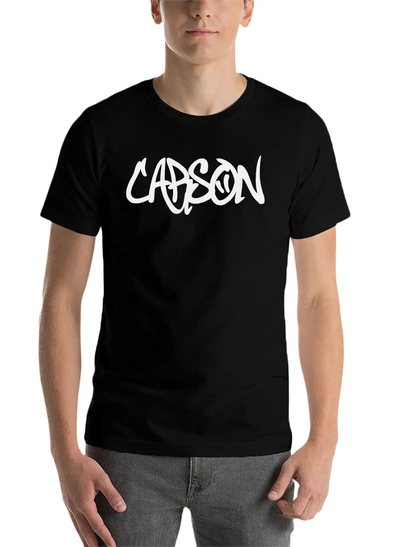 Carson Graffiti Unisex Casual T-Shirt – Clean Design For Daily Comfort