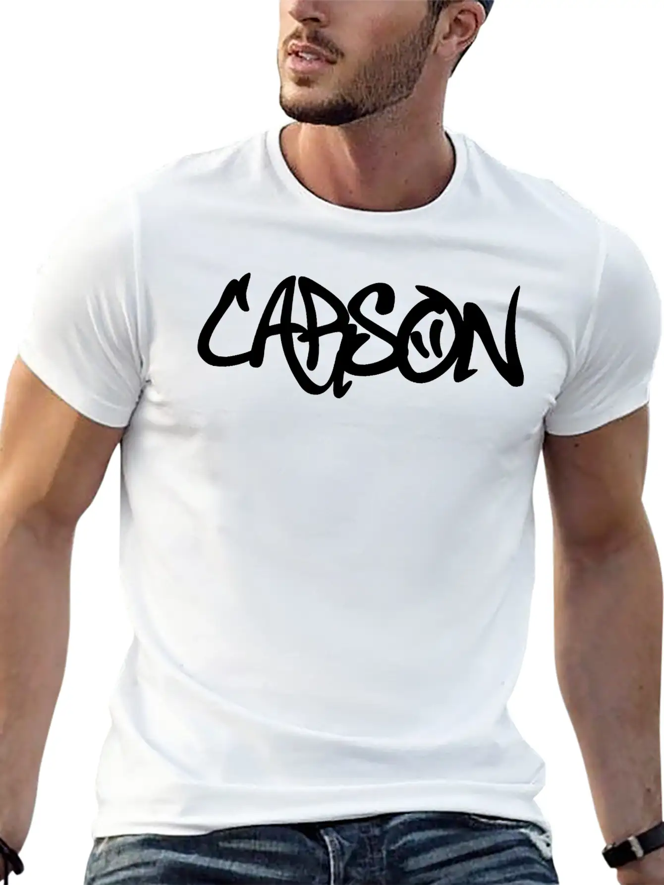 Carson Graffiti Unisex Casual T-Shirt – Clean Design For Daily Comfort
