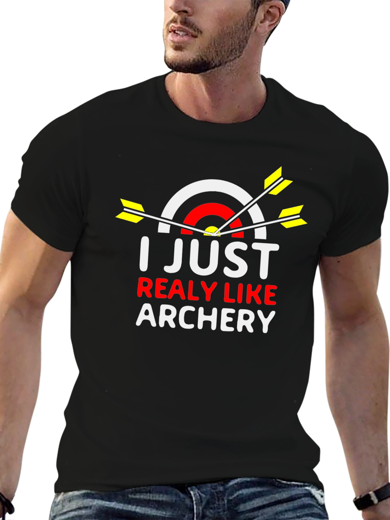 I Just Really Like Archery Black T-Shirt