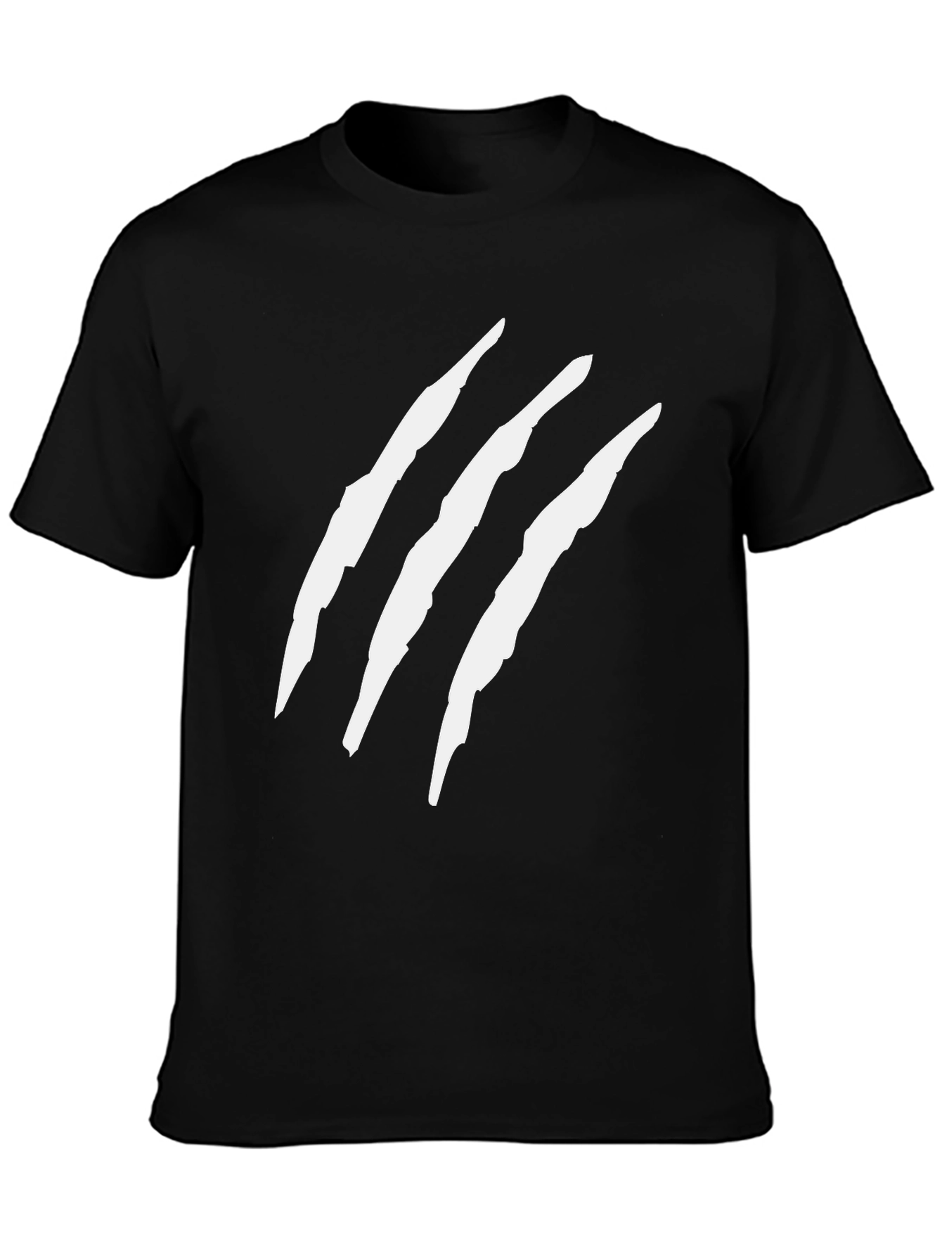 Claw Mark Graphic Tee - Edgy Black T-Shirt
