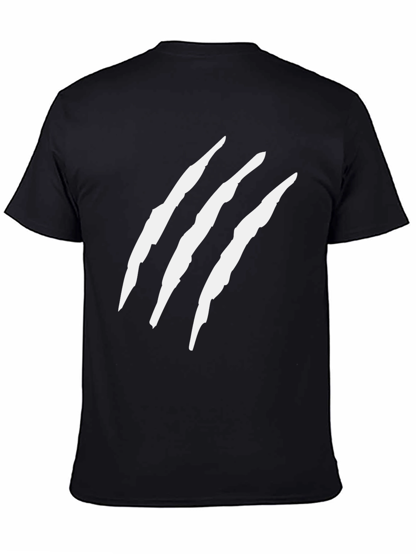 Claw Mark Graphic Tee - Edgy Black T-Shirt