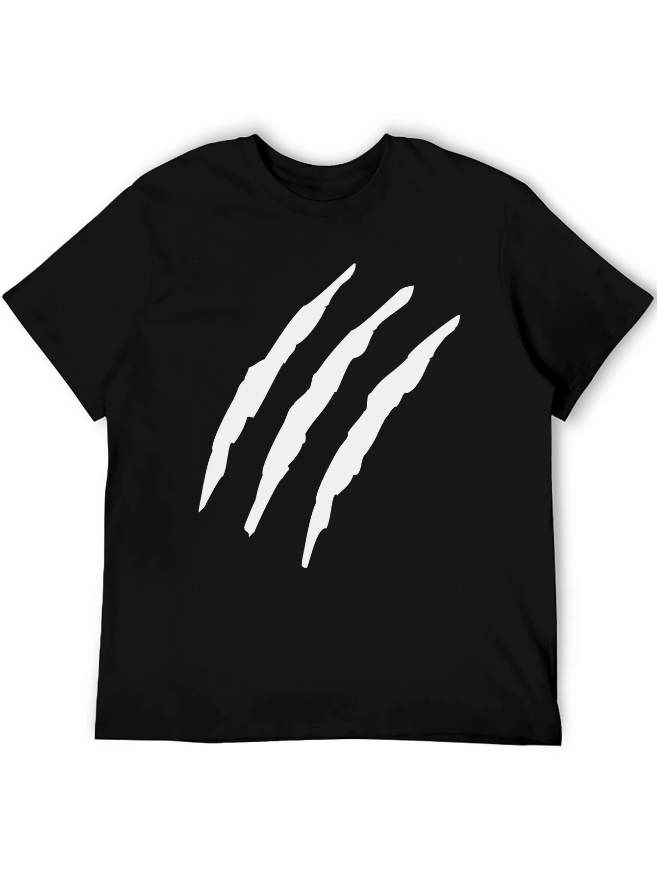 Claw Mark Graphic Tee - Edgy Black T-Shirt