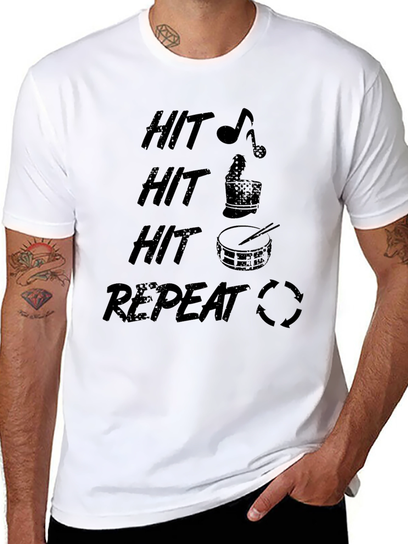 Hit Repeat Drummer T-Shirt