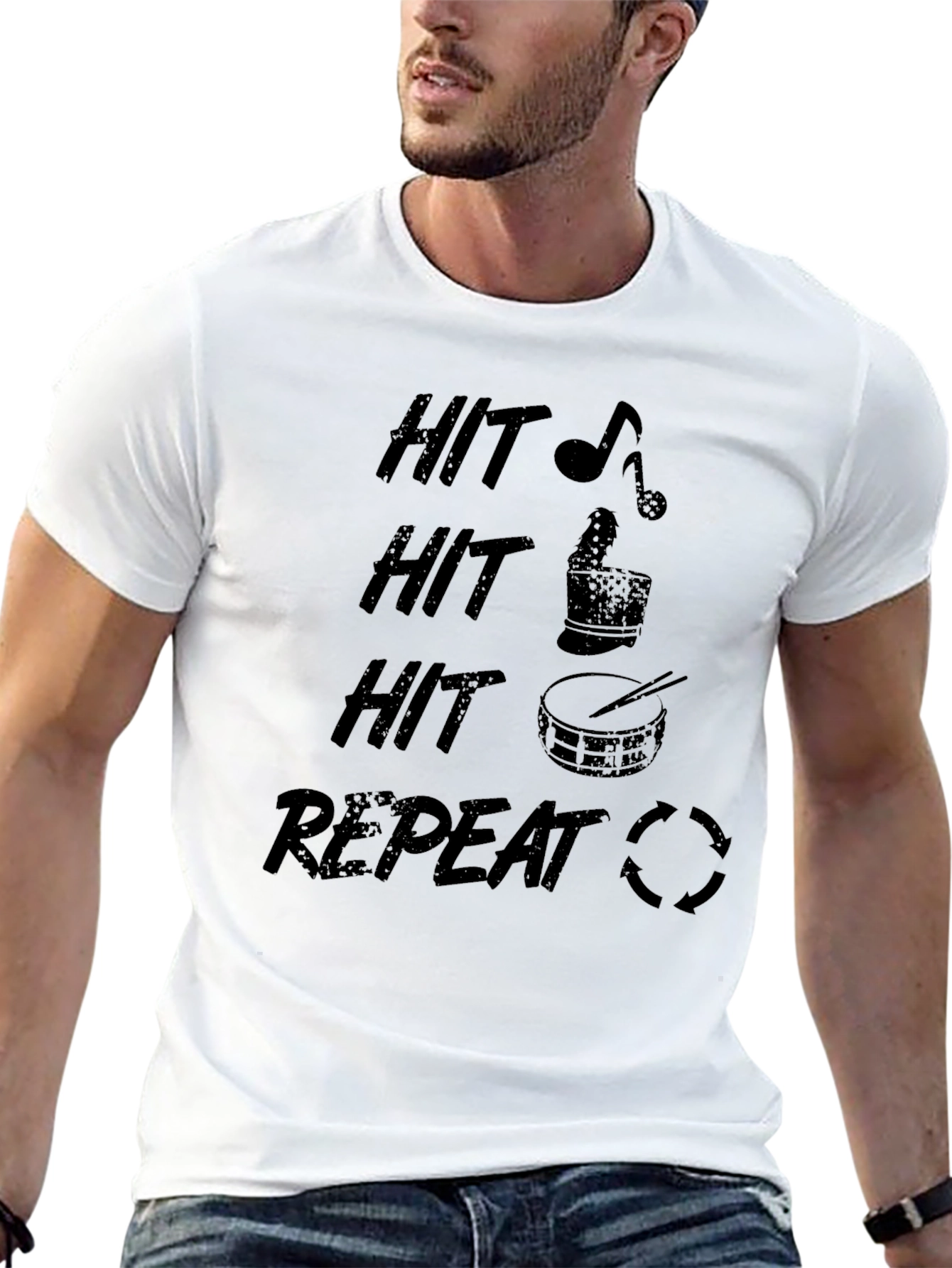 Hit Repeat Drummer T-Shirt