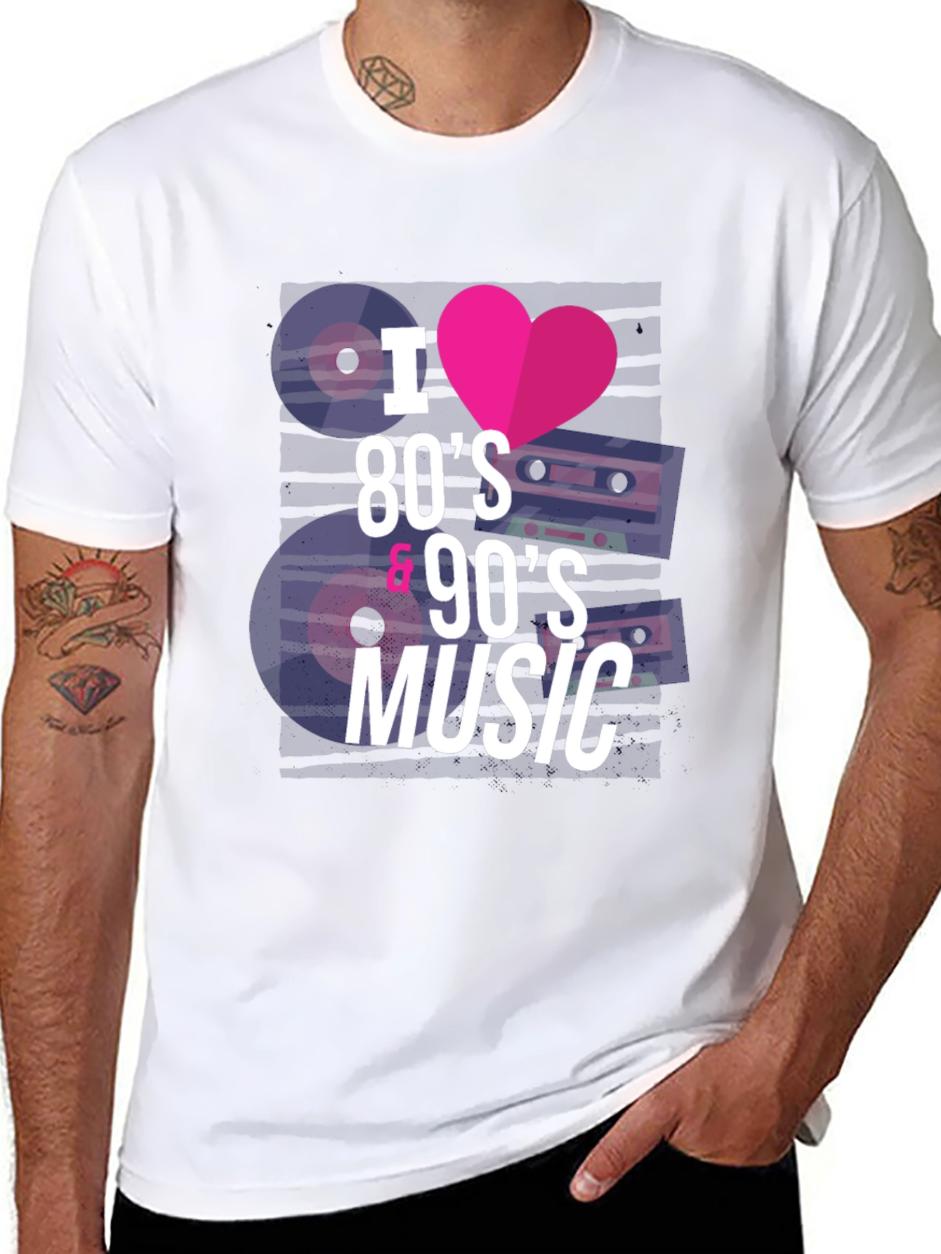 I Love 80s & 90s Music T-Shirt
