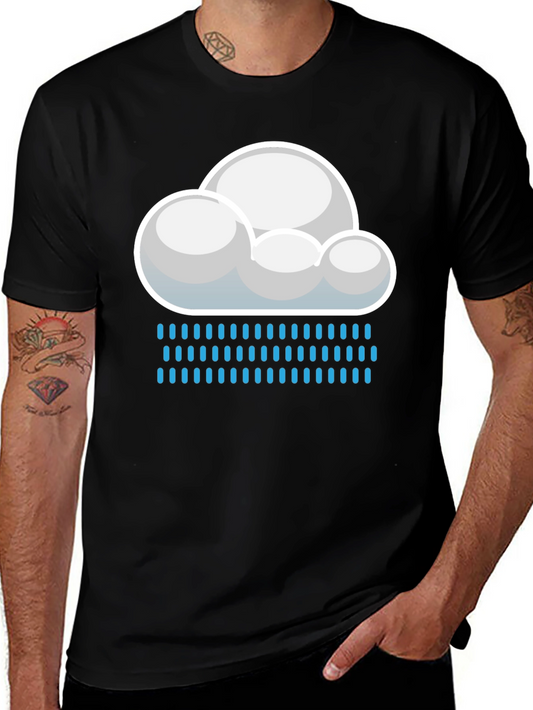 Cloudy Rain Day Graphic Tee - Weather Shirt