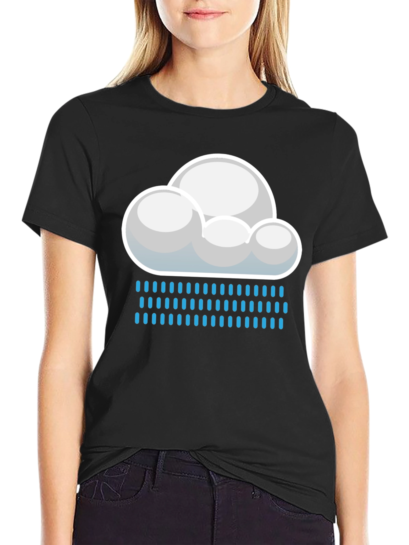 Cloudy Rain Day Graphic Tee - Weather Shirt