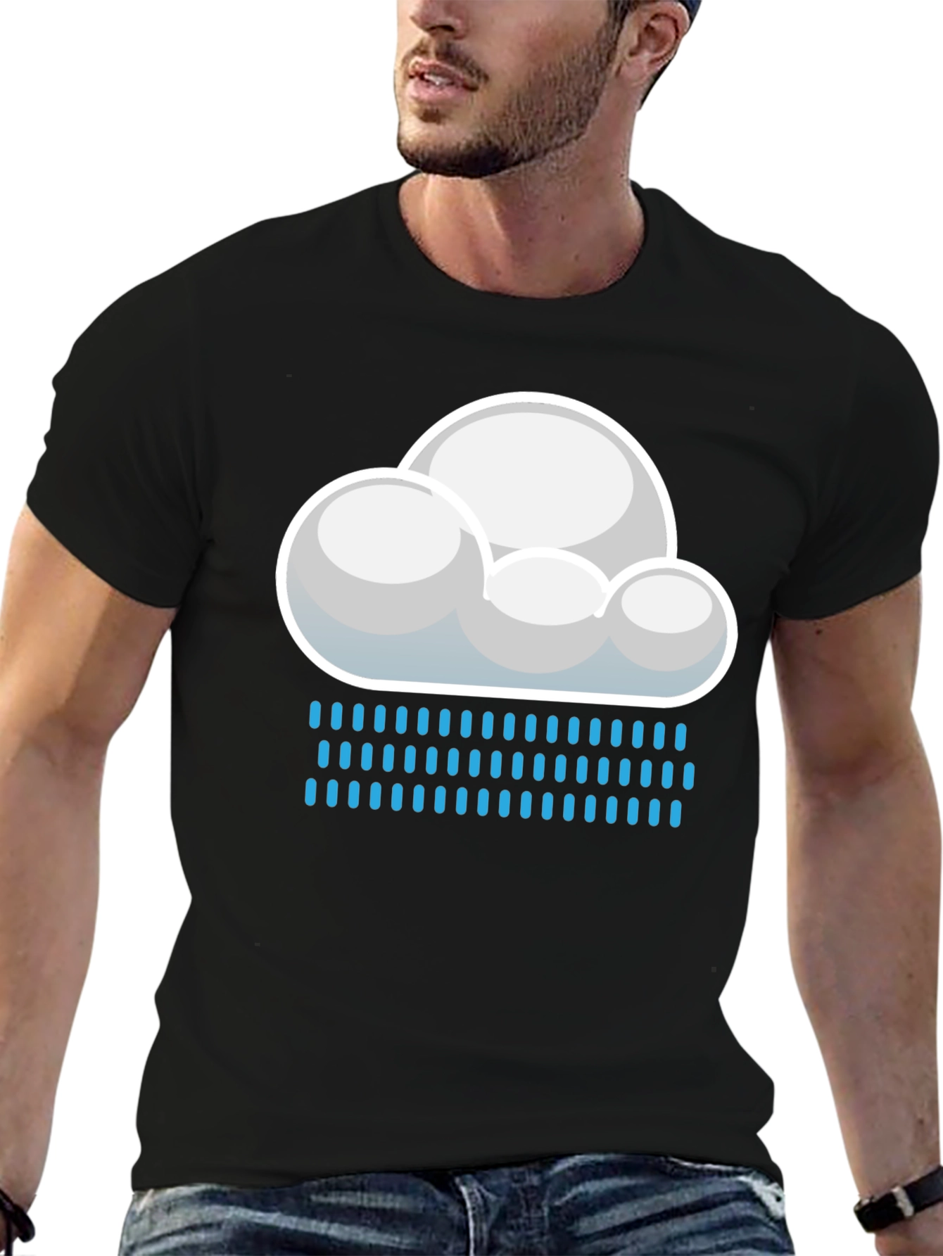 Cloudy Rain Day Graphic Tee - Weather Shirt