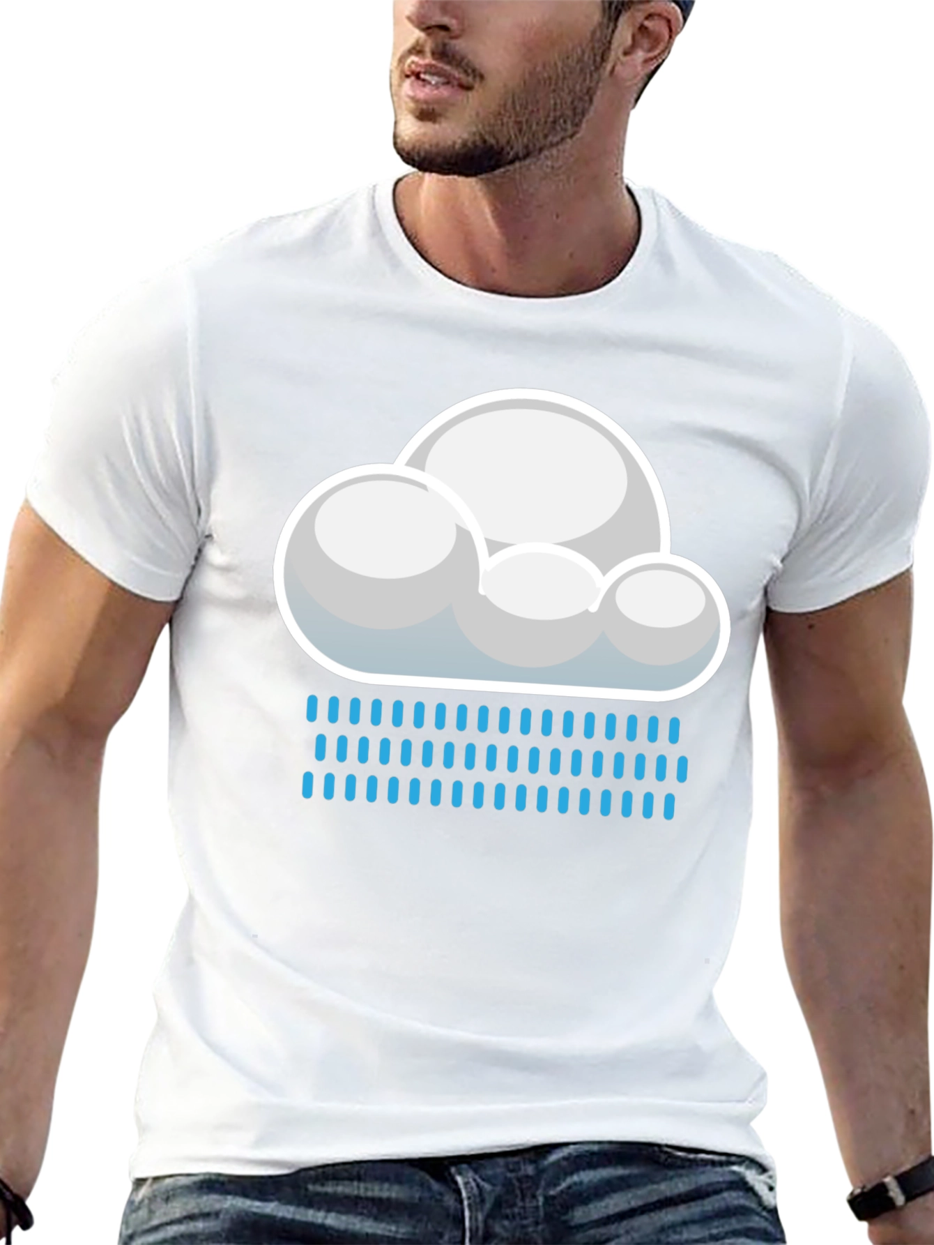 Cloudy Rain Day Graphic Tee - Weather Shirt