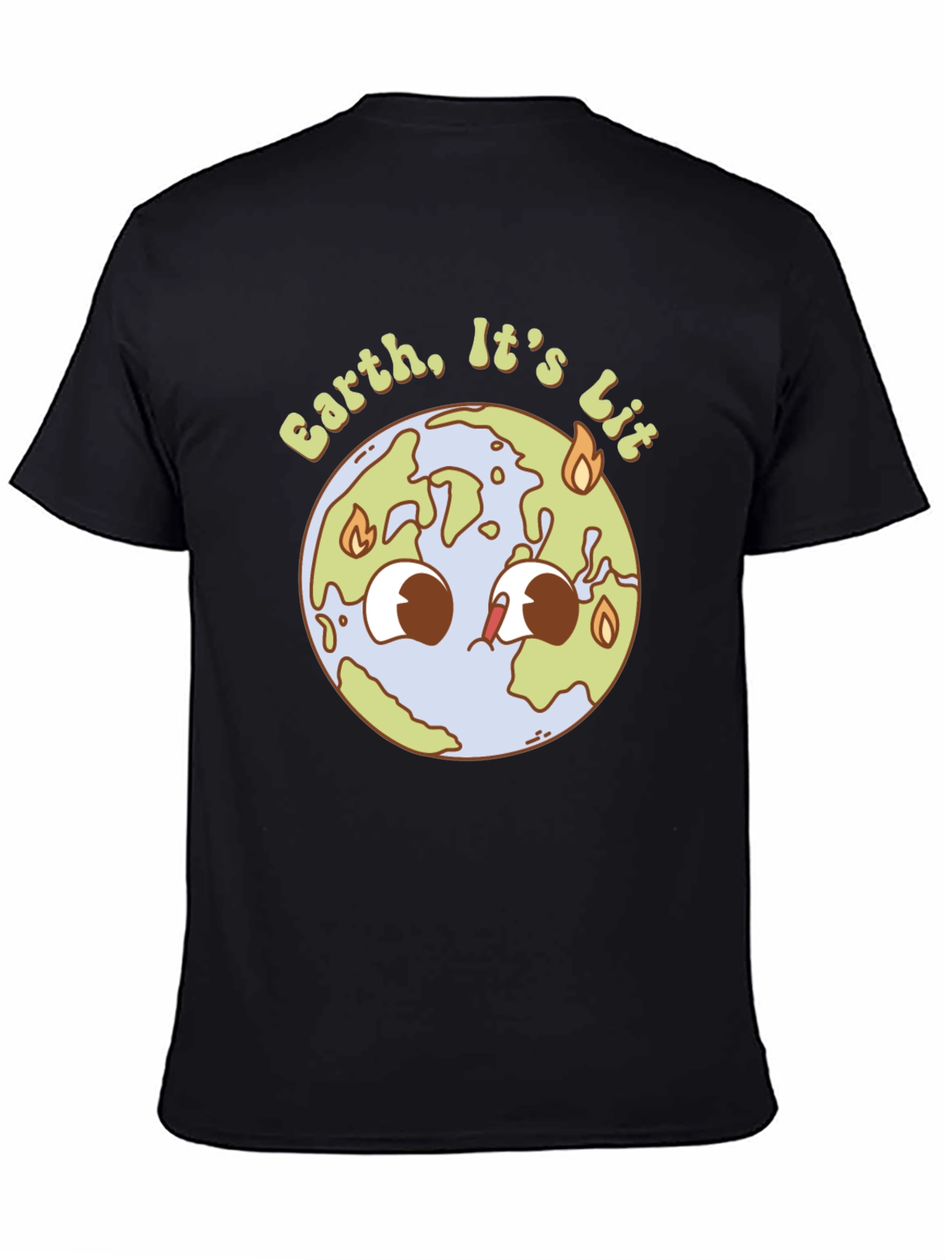 Earth is Lit T-Shirt - Black Graphic Tee