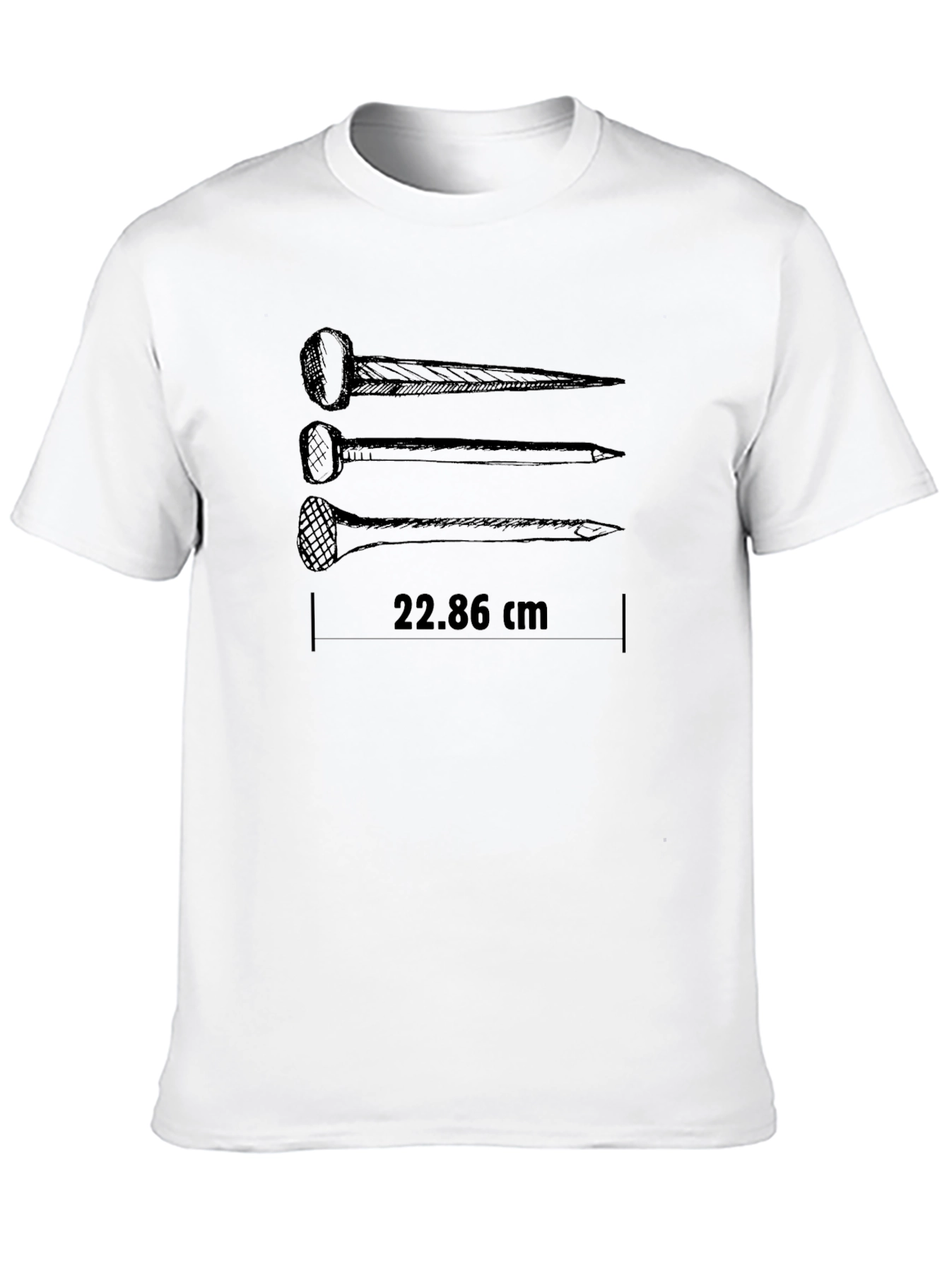 Novelty Nail Length Black T-Shirt