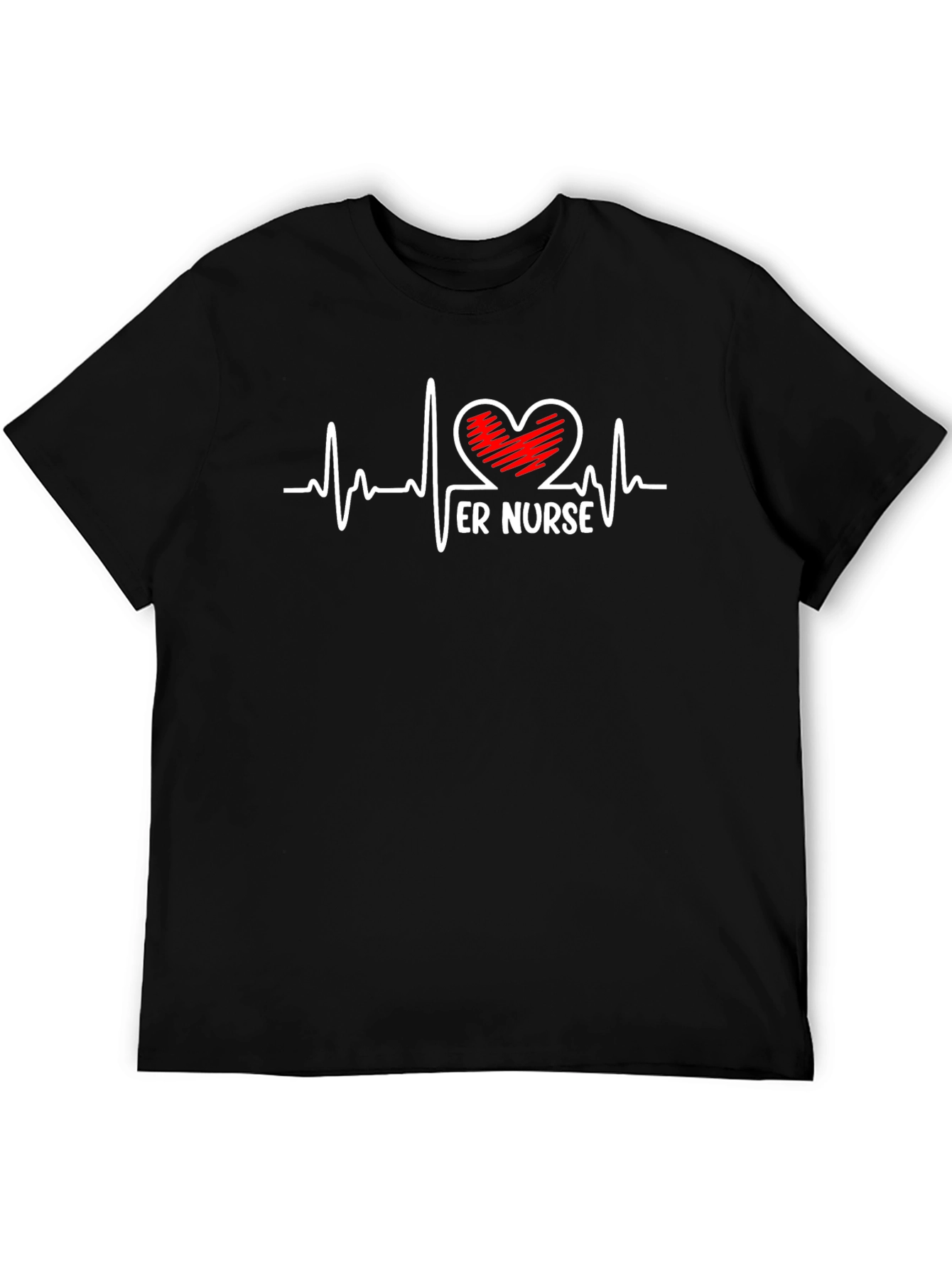 ER Nurse Heartbeat Graphic Tee