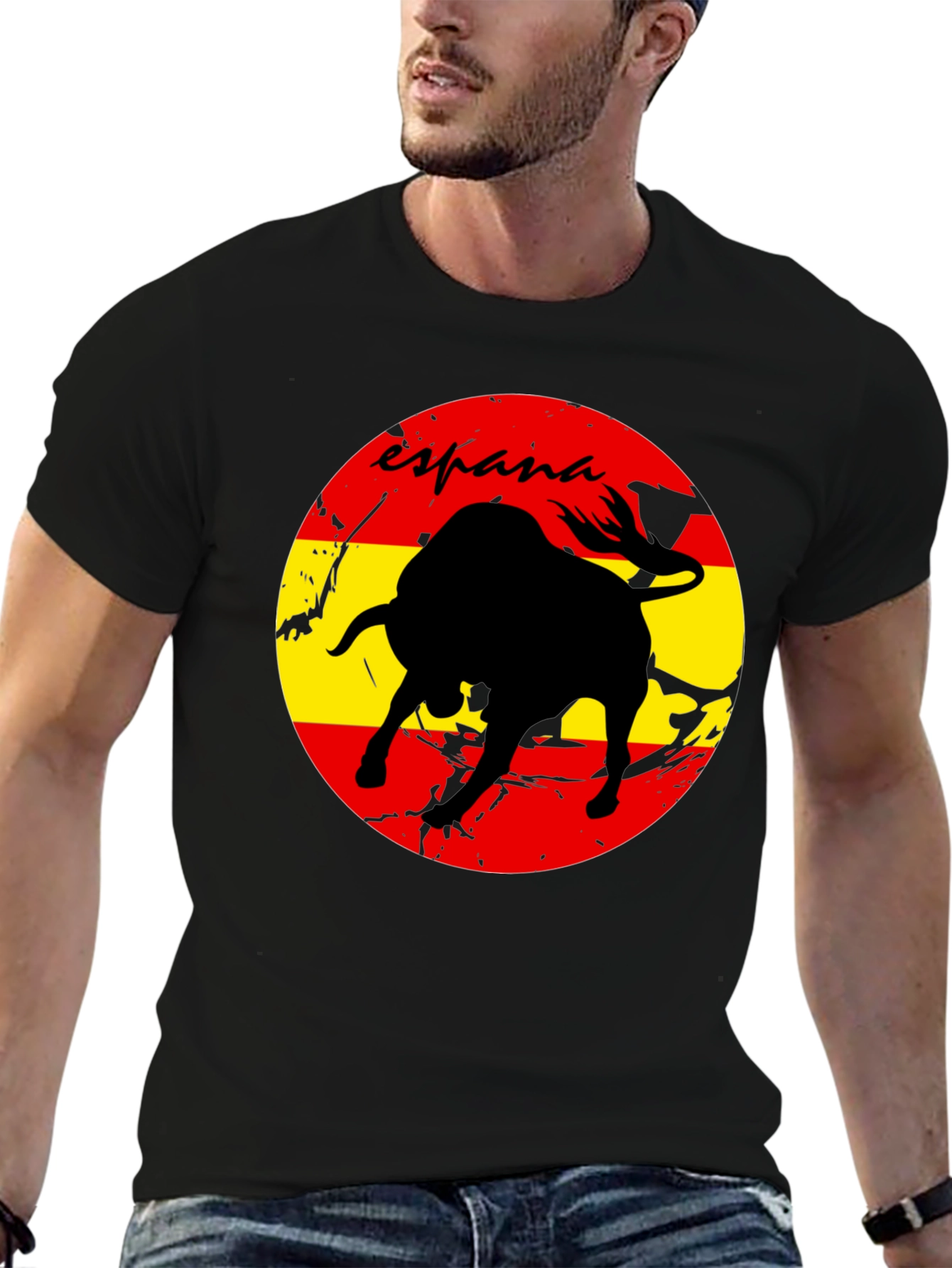 España Bull Black T-Shirt