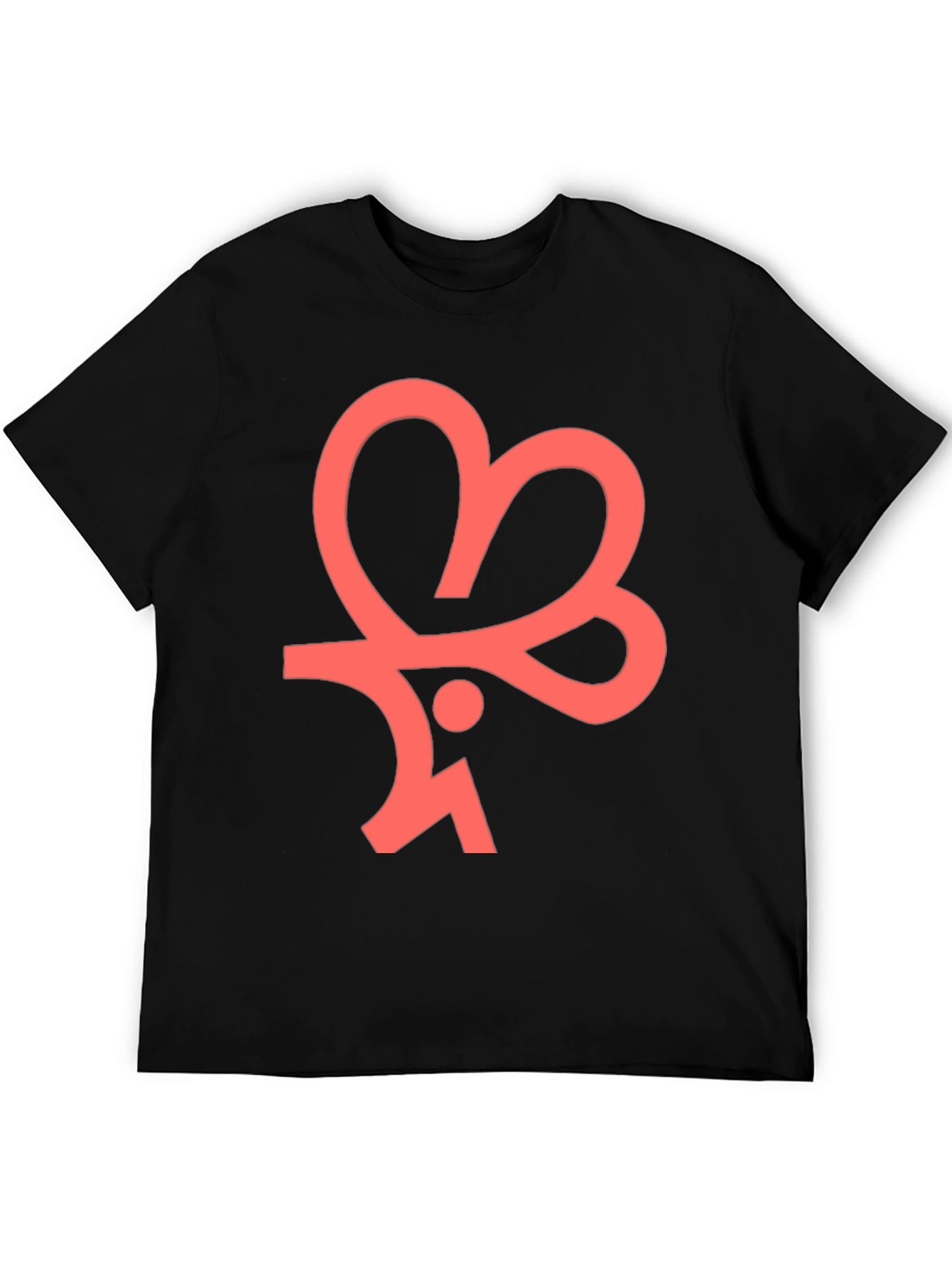 Modern Graphic Tee - Black Cotton Blend Shirt