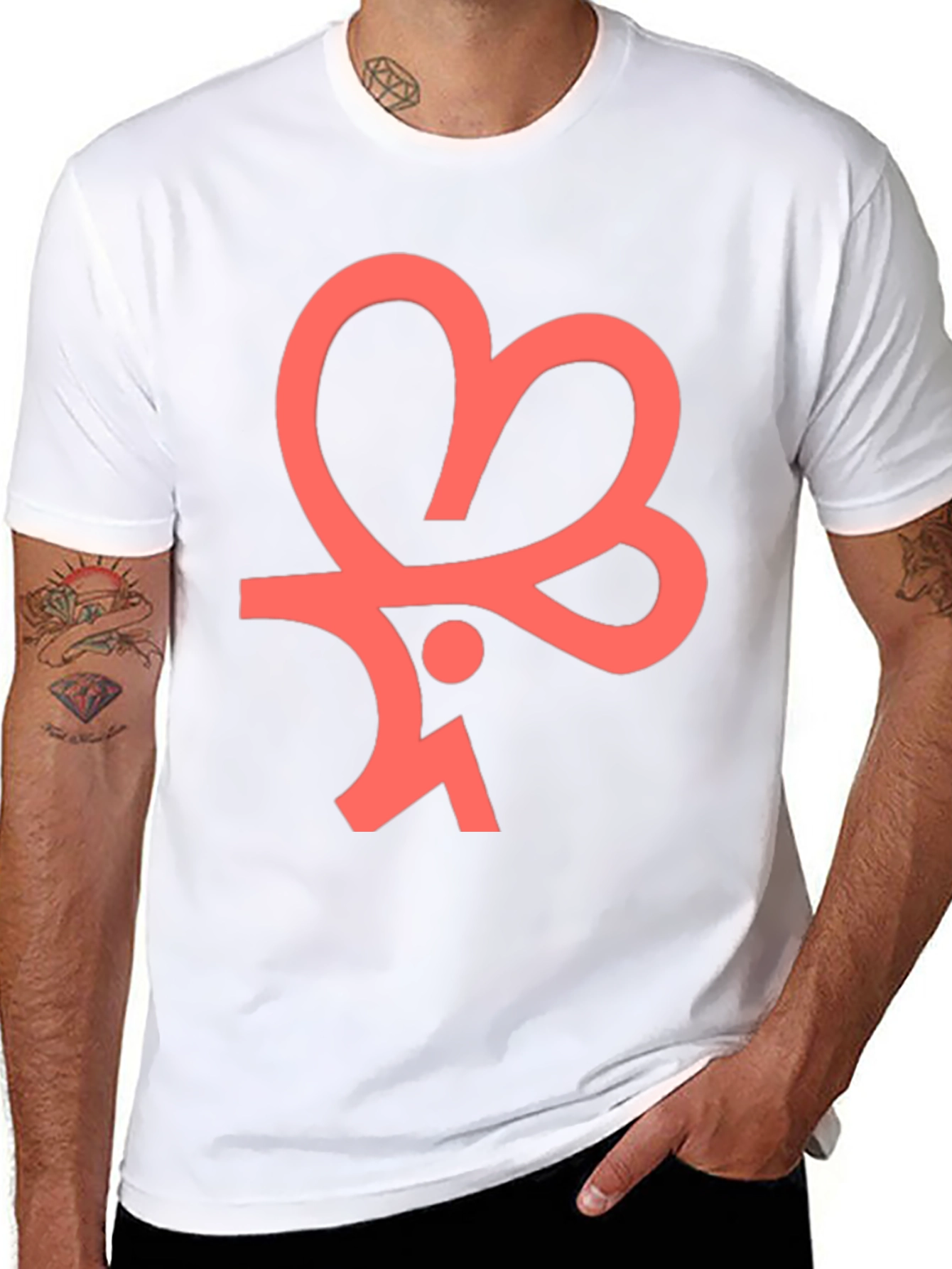 Modern Graphic Tee - Black Cotton Blend Shirt