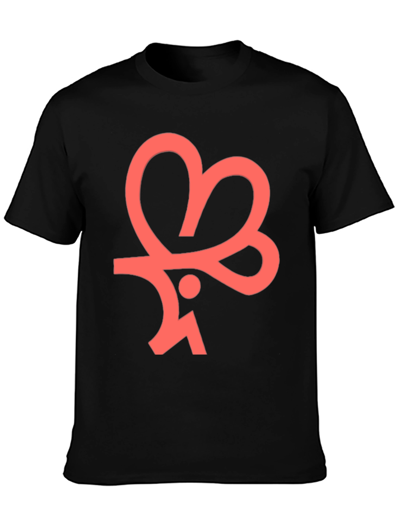 Modern Graphic Tee - Black Cotton Blend Shirt