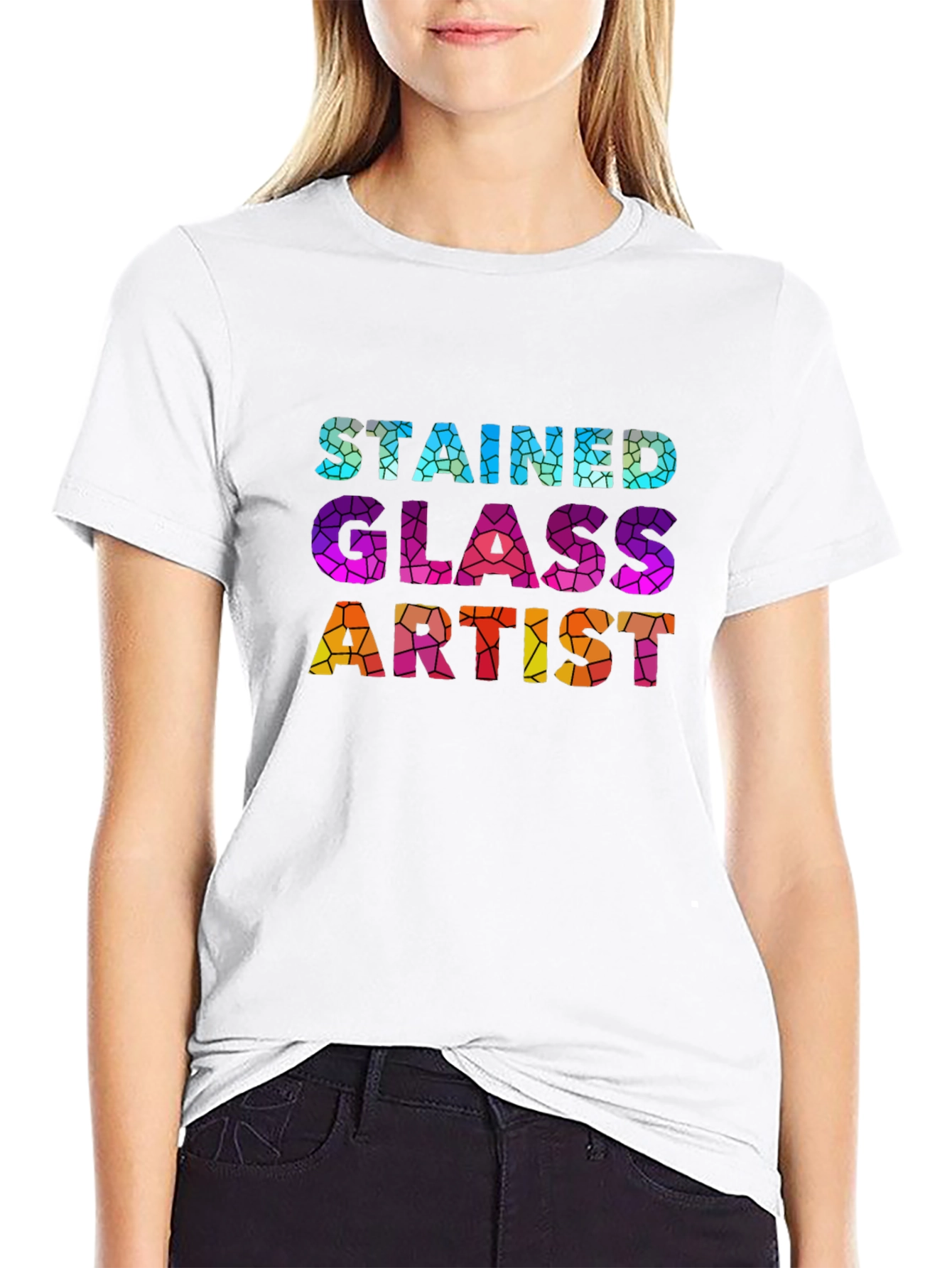 Stained Glass Artist Graphic T-Shirt - Unique Design