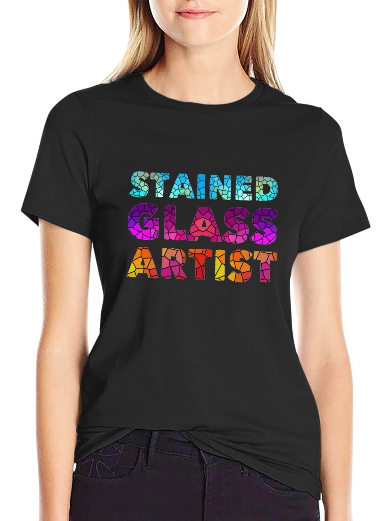 Stained Glass Artist Graphic T-Shirt - Unique Design