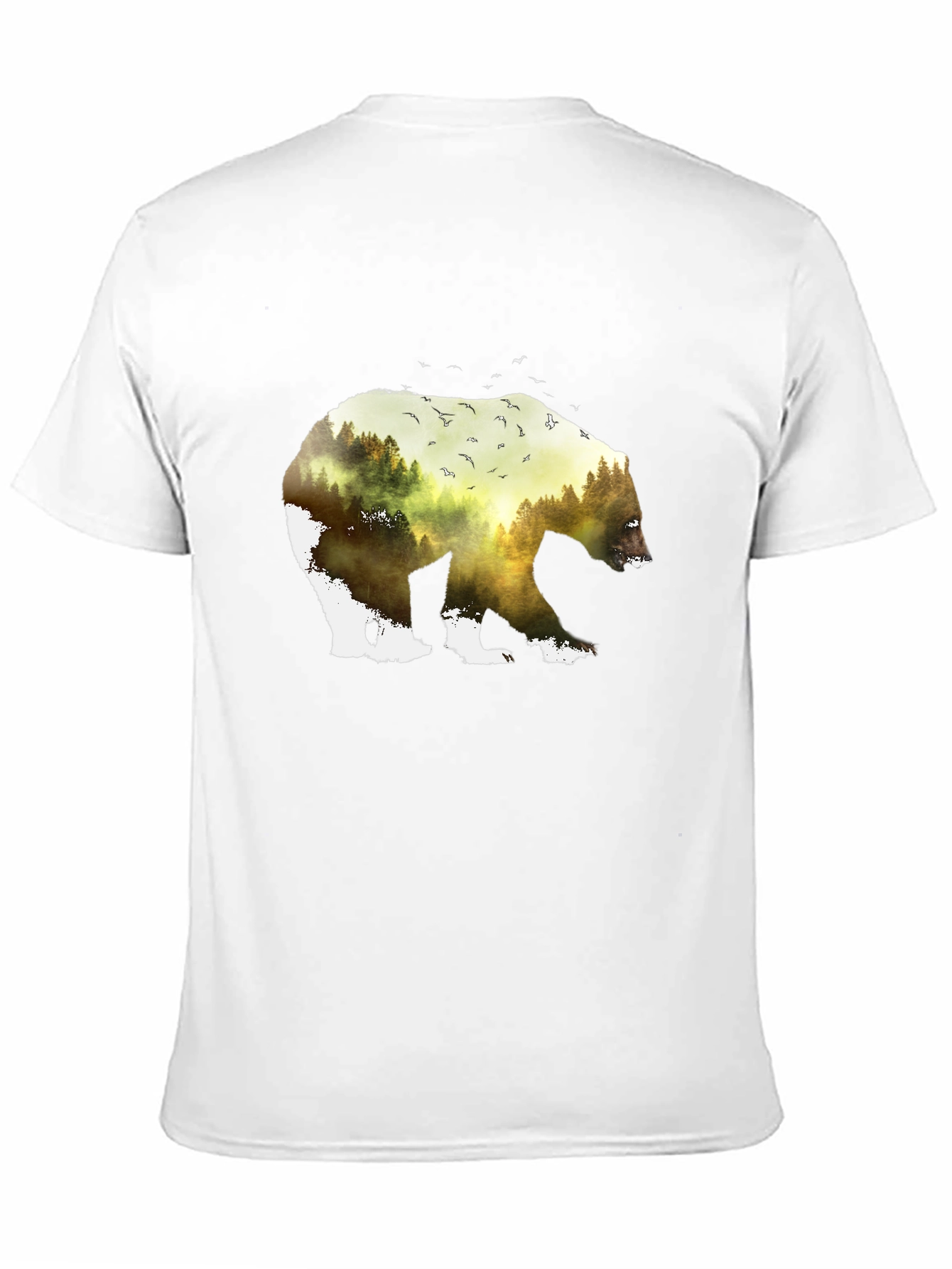 Nature Bear Graphic Tee - Black