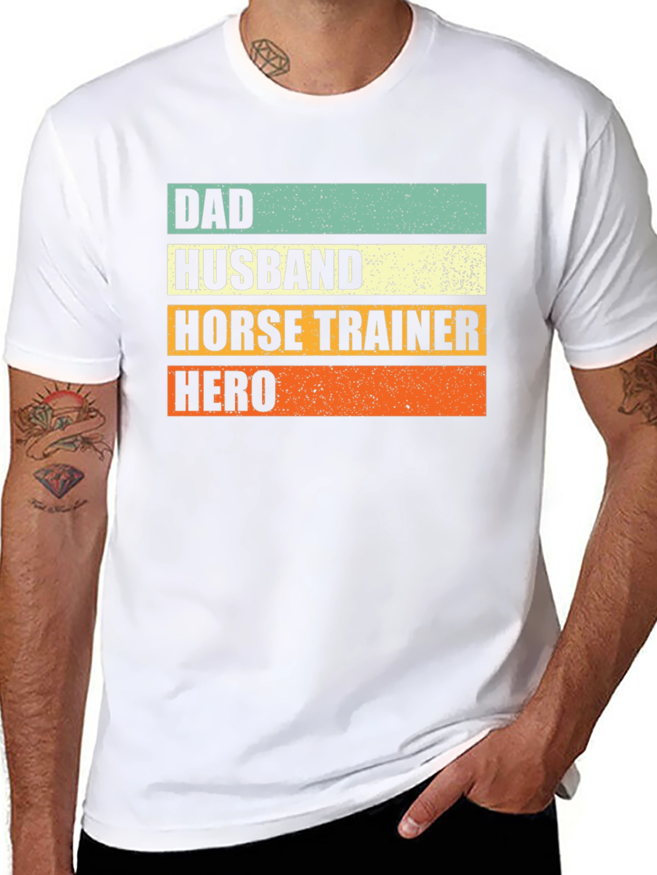 Dad Husband Horse Trainer Hero T-Shirt
