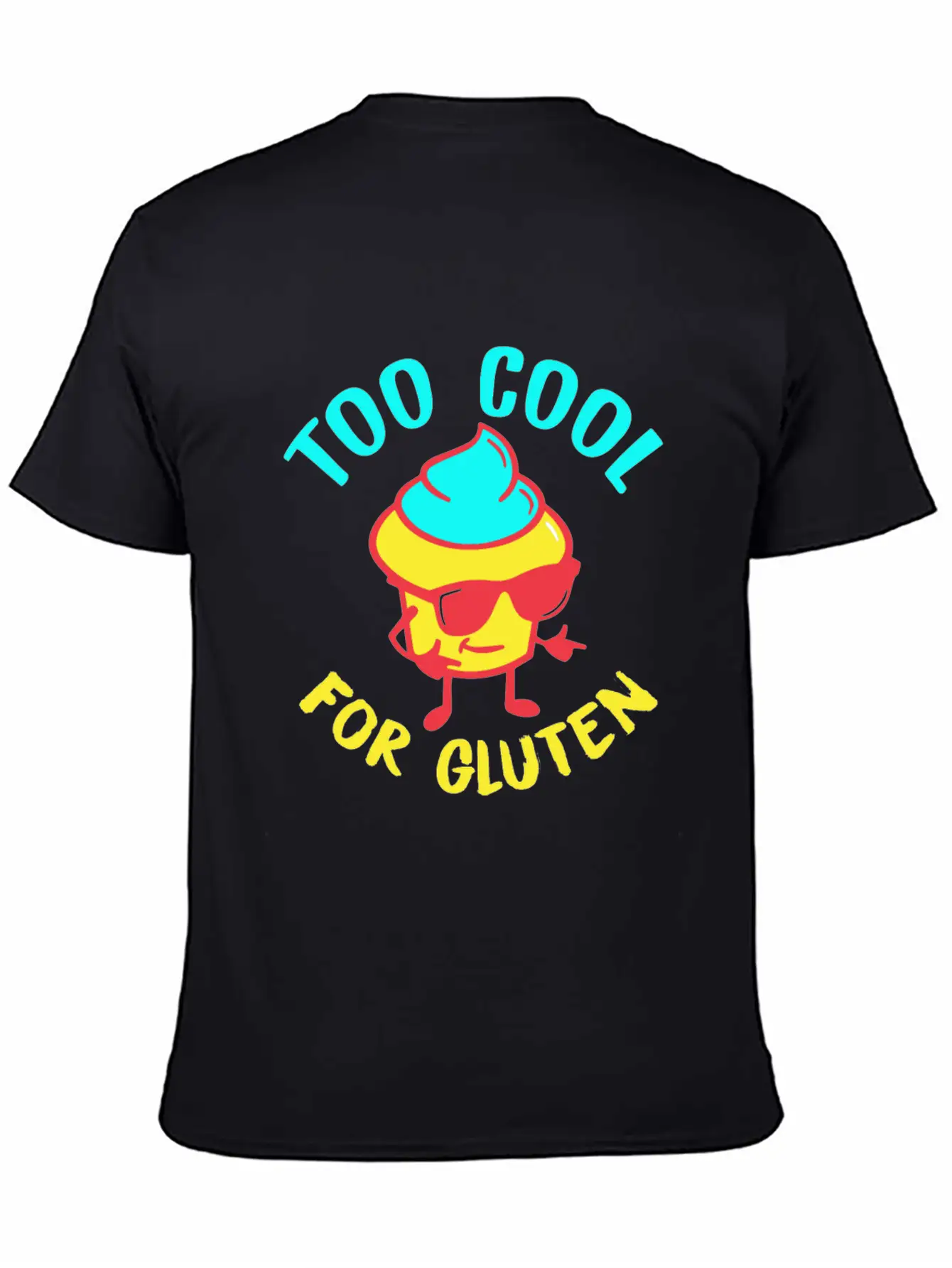 Celiac Disease Too Cool For Gluten Funny Graphic G Unisex Casual T-Shirt – Clean Design For Daily Comfort