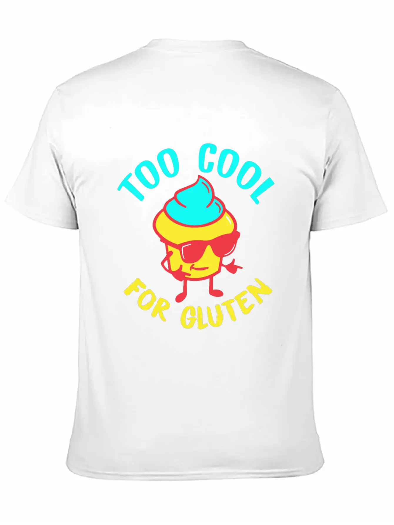 Celiac Disease Too Cool For Gluten Funny Graphic G Unisex Casual T-Shirt – Clean Design For Daily Comfort