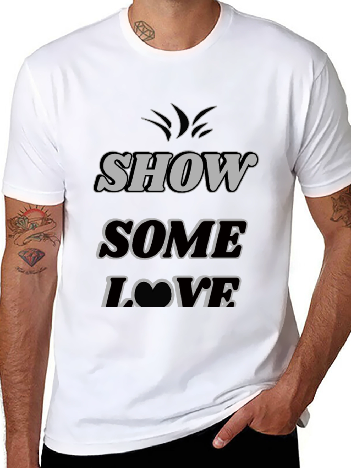 Show Some Love Graphic Tee - Black T-Shirt