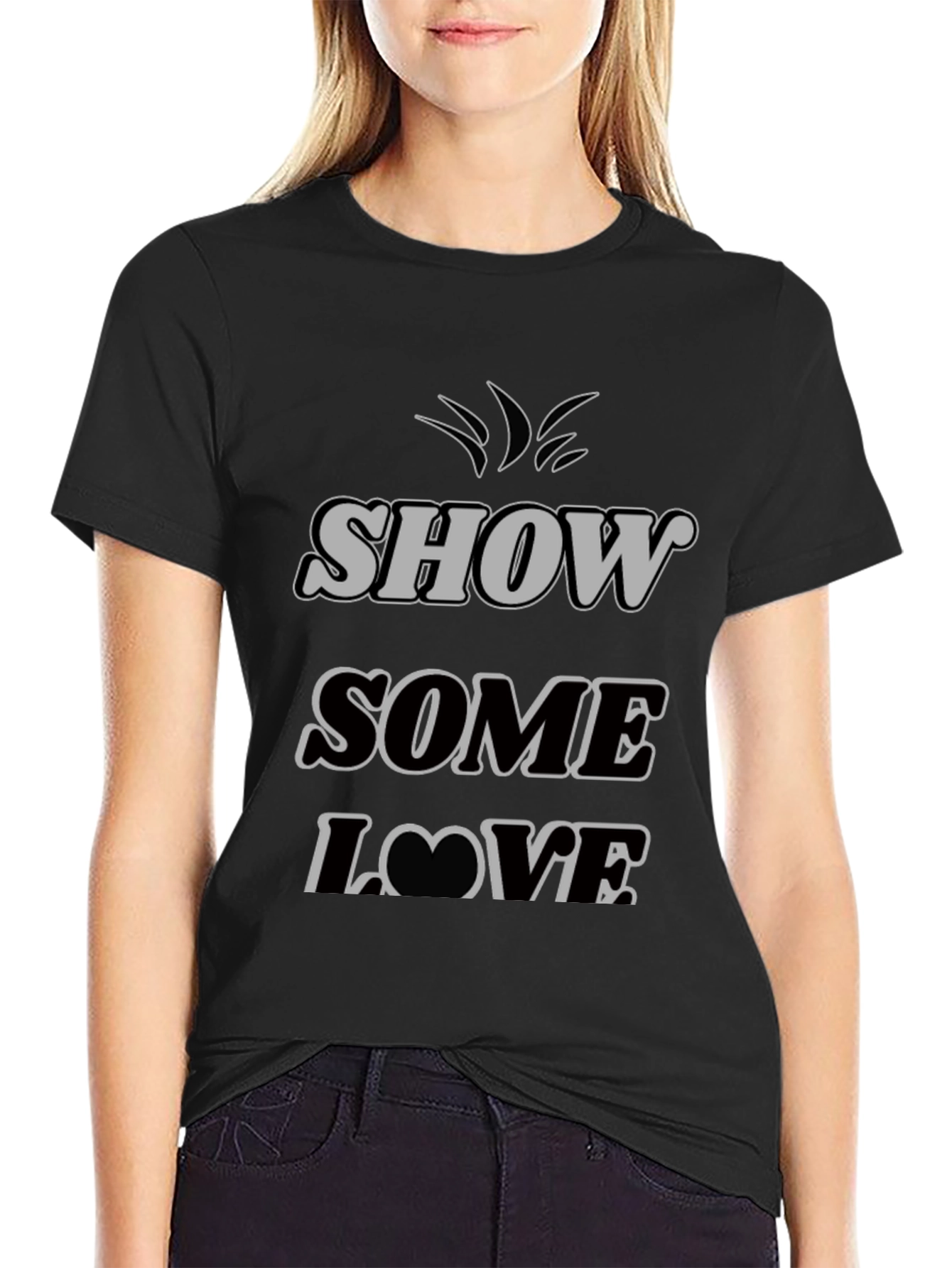 Show Some Love Graphic Tee - Black T-Shirt