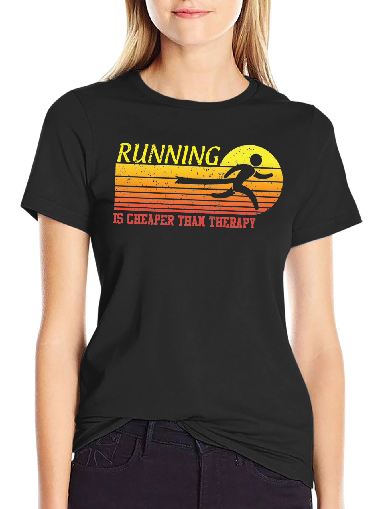 Running is Cheaper Than Therapy T-Shirt