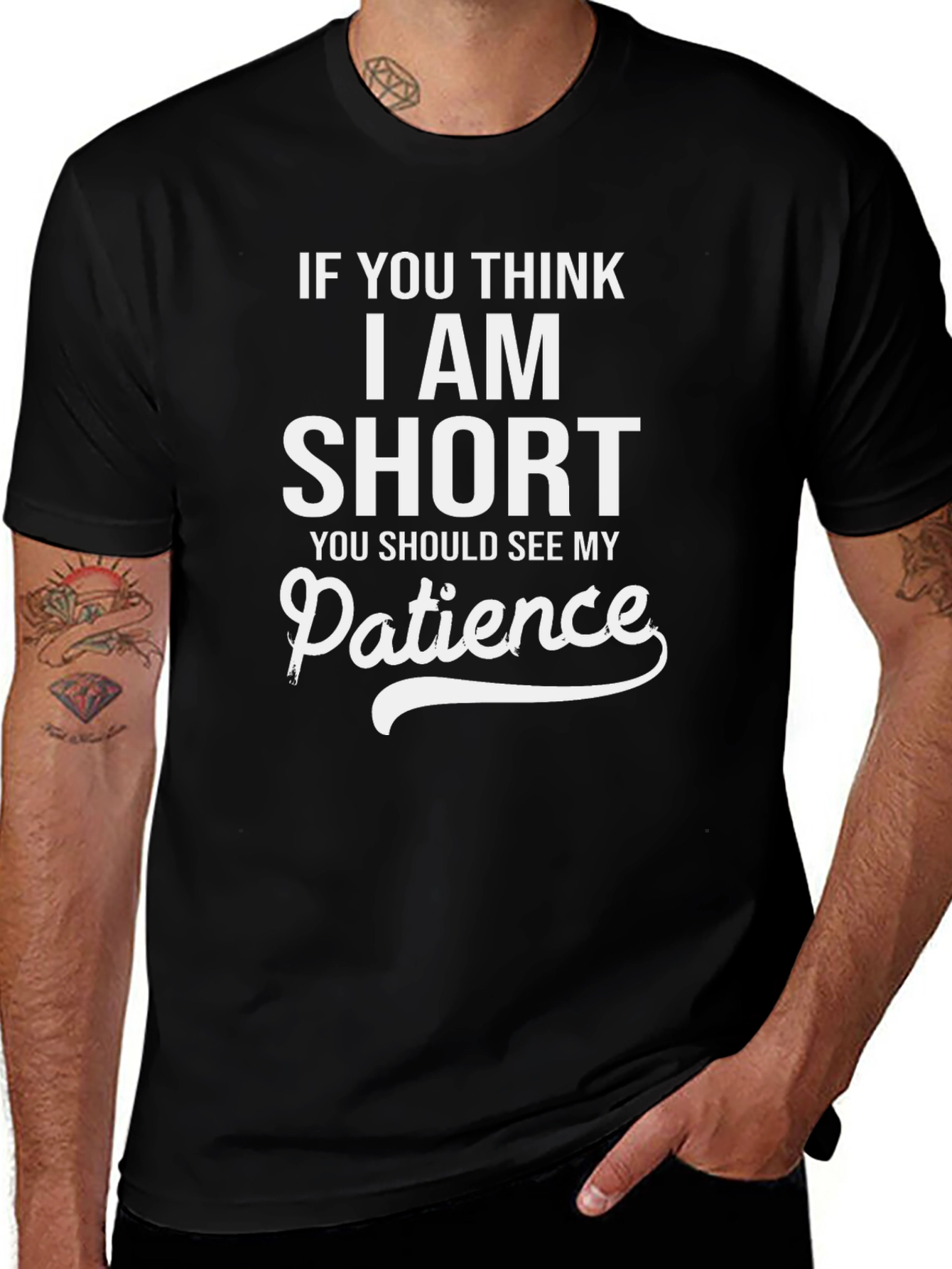 Humorous Short Patience Graphic Tee