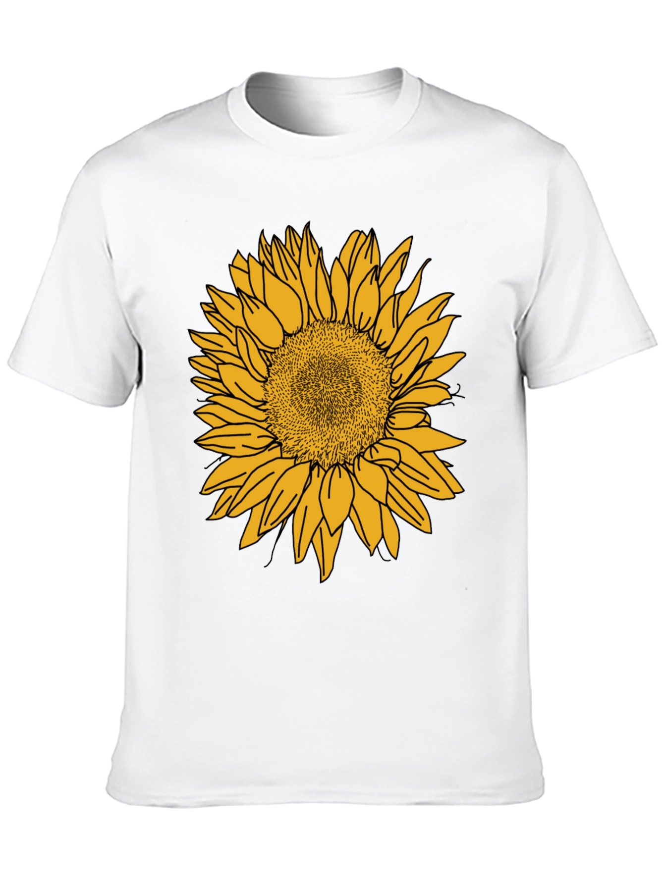 Sunflower Graphic Tee - Casual Black Cotton Shirt