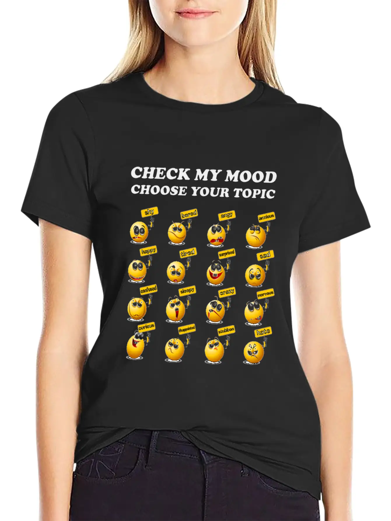 Check My Mood Chose Your Topic Unisex Casual T-Shirt – Clean Design For Daily Comfort